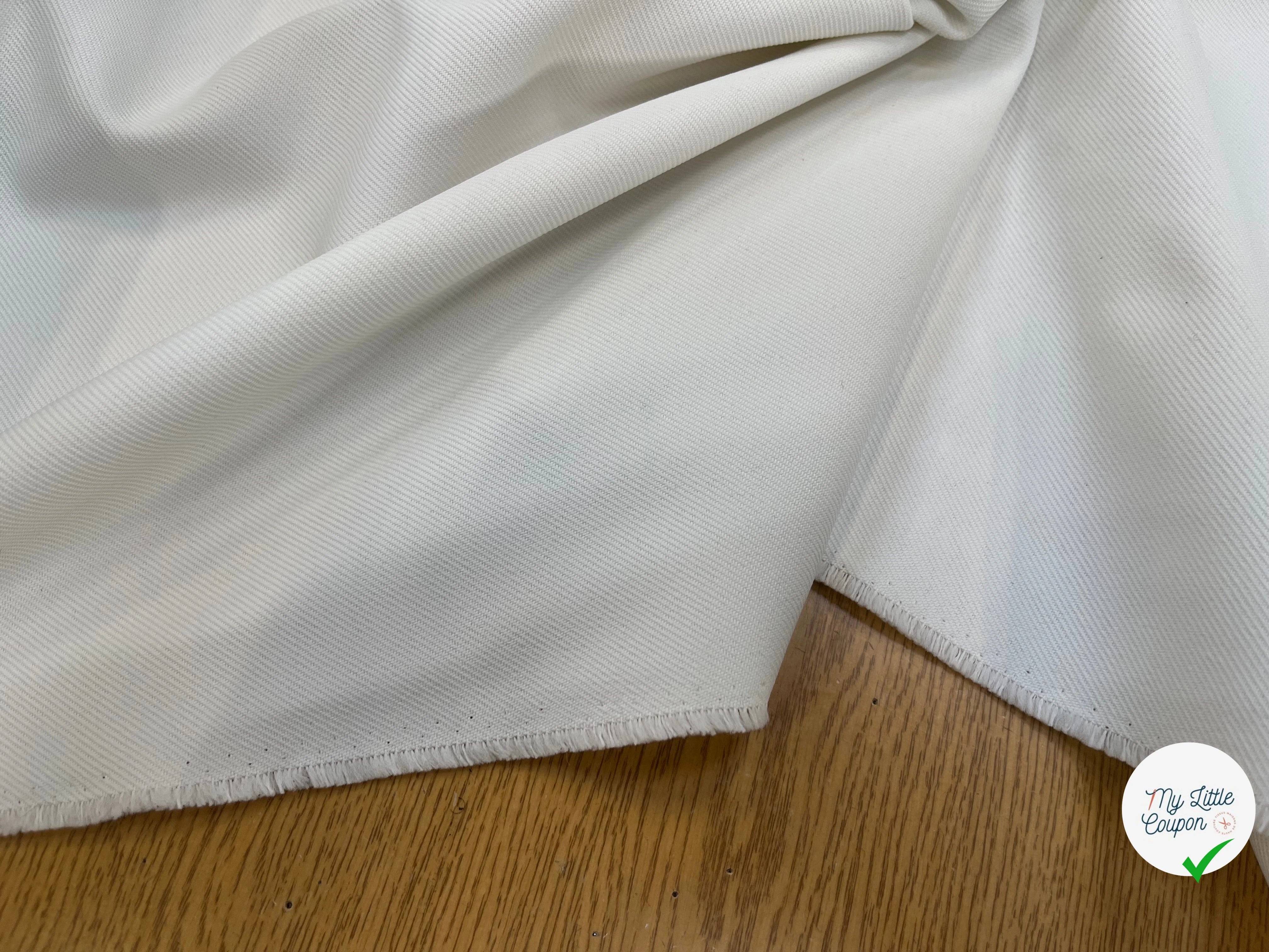 GABARDINE LOURDE STRIÉE BLANCHE JAPAN - My Little Coupon