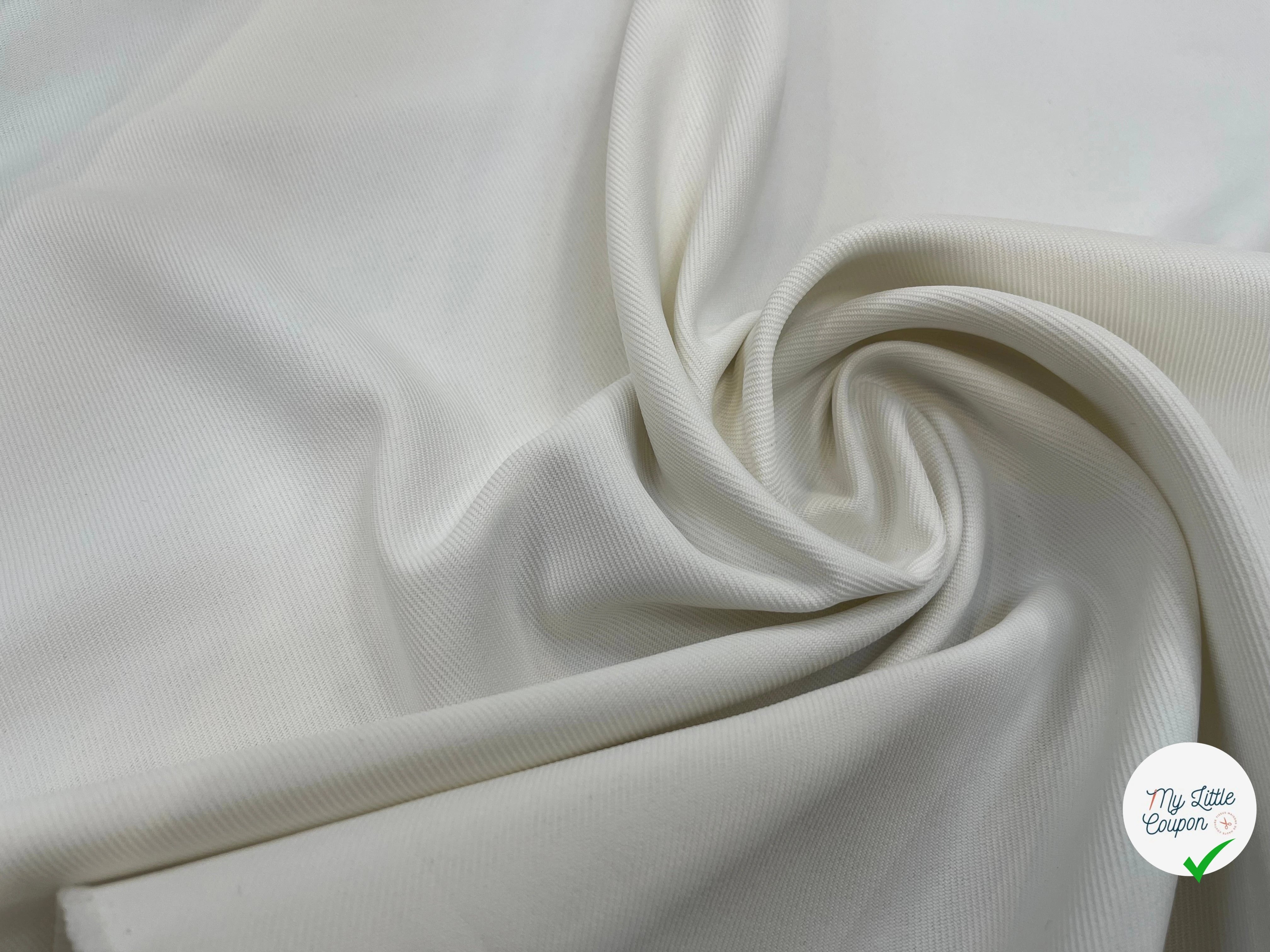 GABARDINE LOURDE STRIÉE BLANCHE JAPAN - My Little Coupon