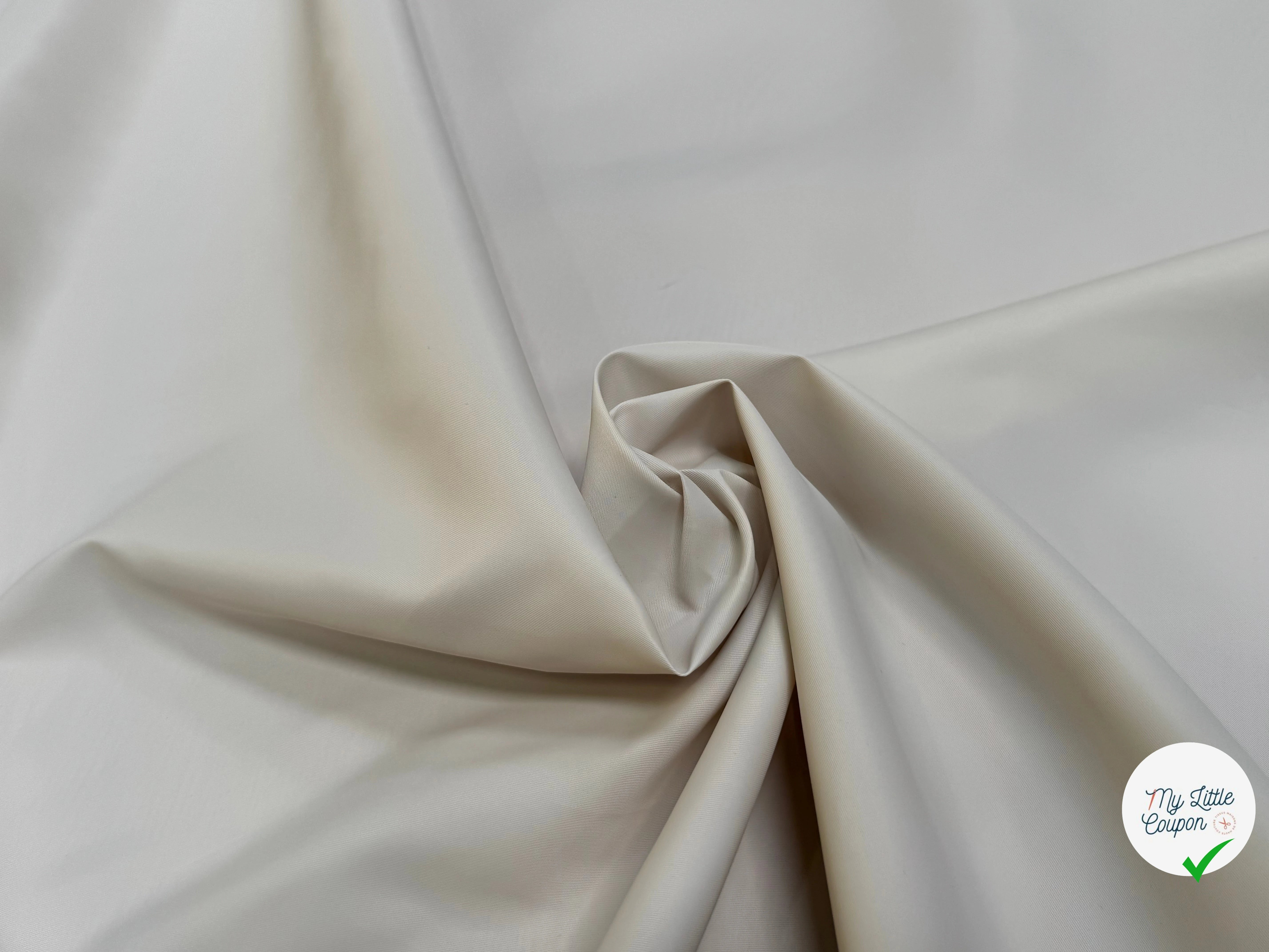 GABARDINE LOURDE STRIÉE DIRTY WHITE - My Little Coupon