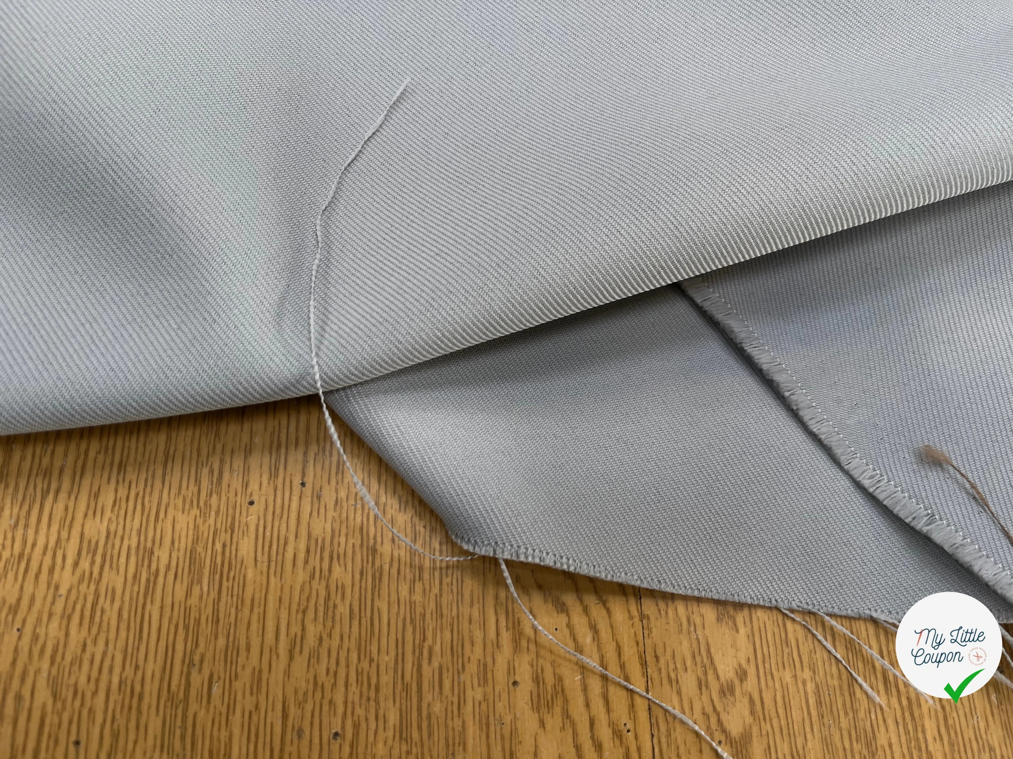 GABARDINE LOURDE STRIÉE GRIS JAPAN - My Little Coupon