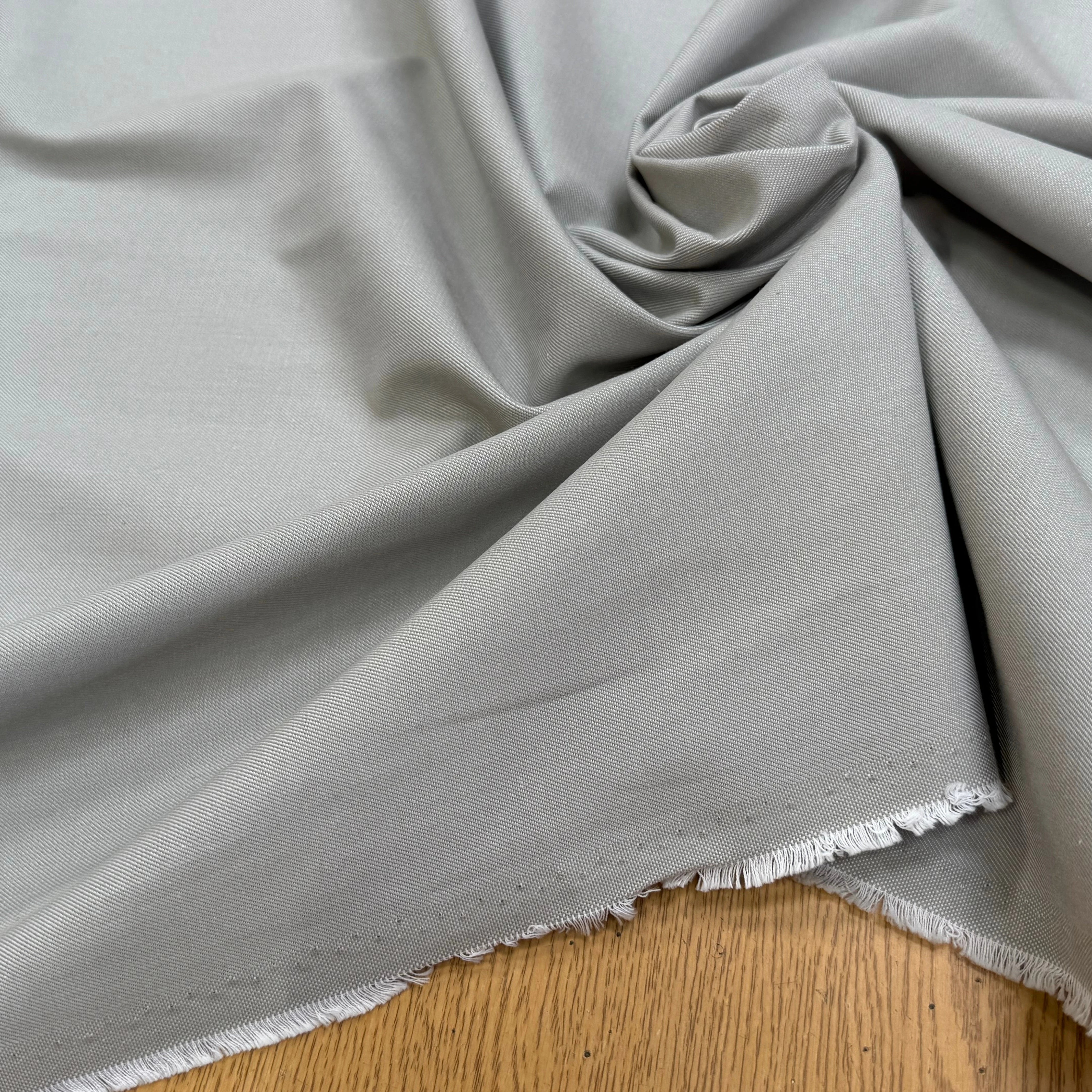 GABARDINE NATTÉE DE COTON LOURDE GRIS MARBRE TENUE IMPÉCABLE - My Little Coupon