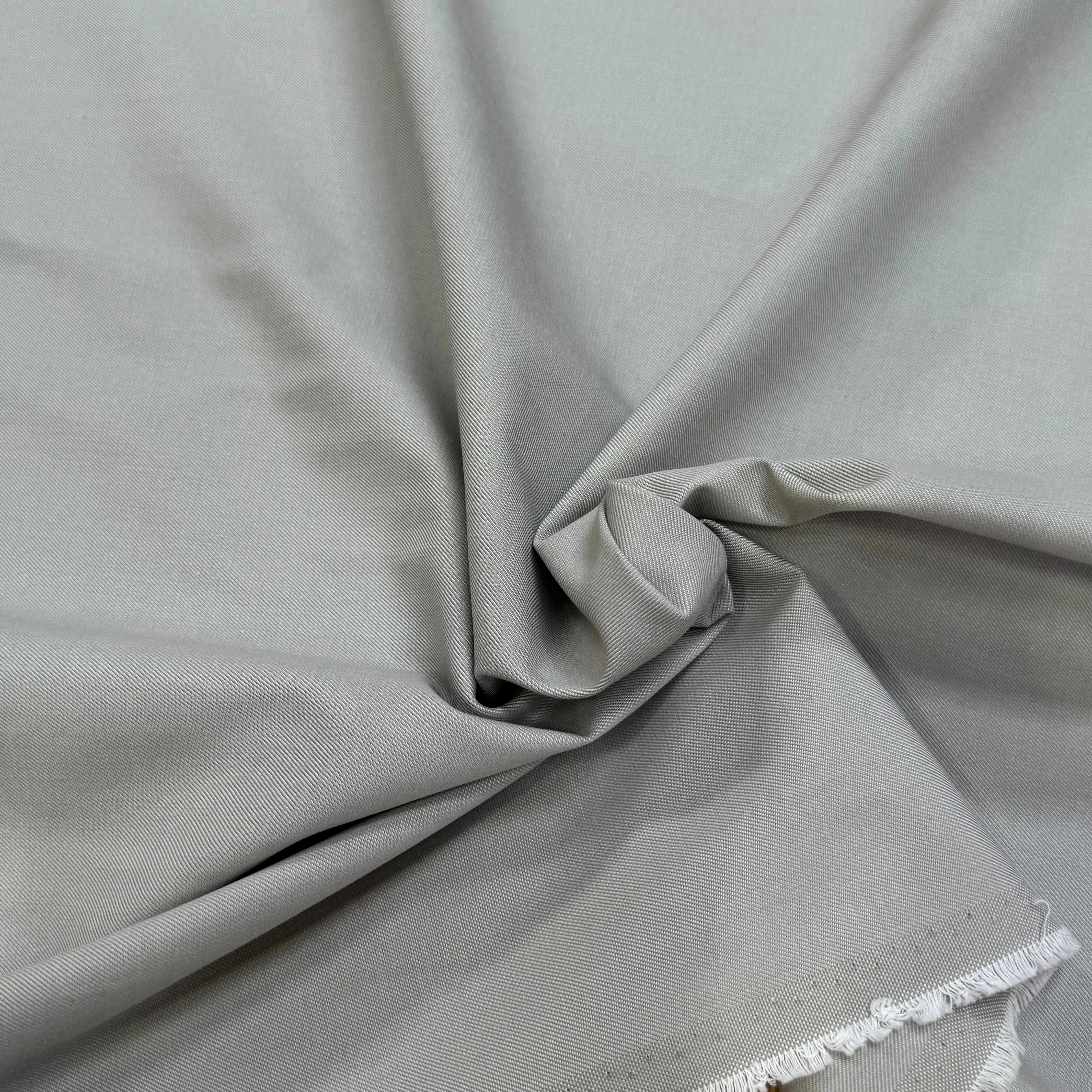 GABARDINE NATTÉE DE COTON LOURDE GRIS MARBRE TENUE IMPÉCABLE - My Little Coupon