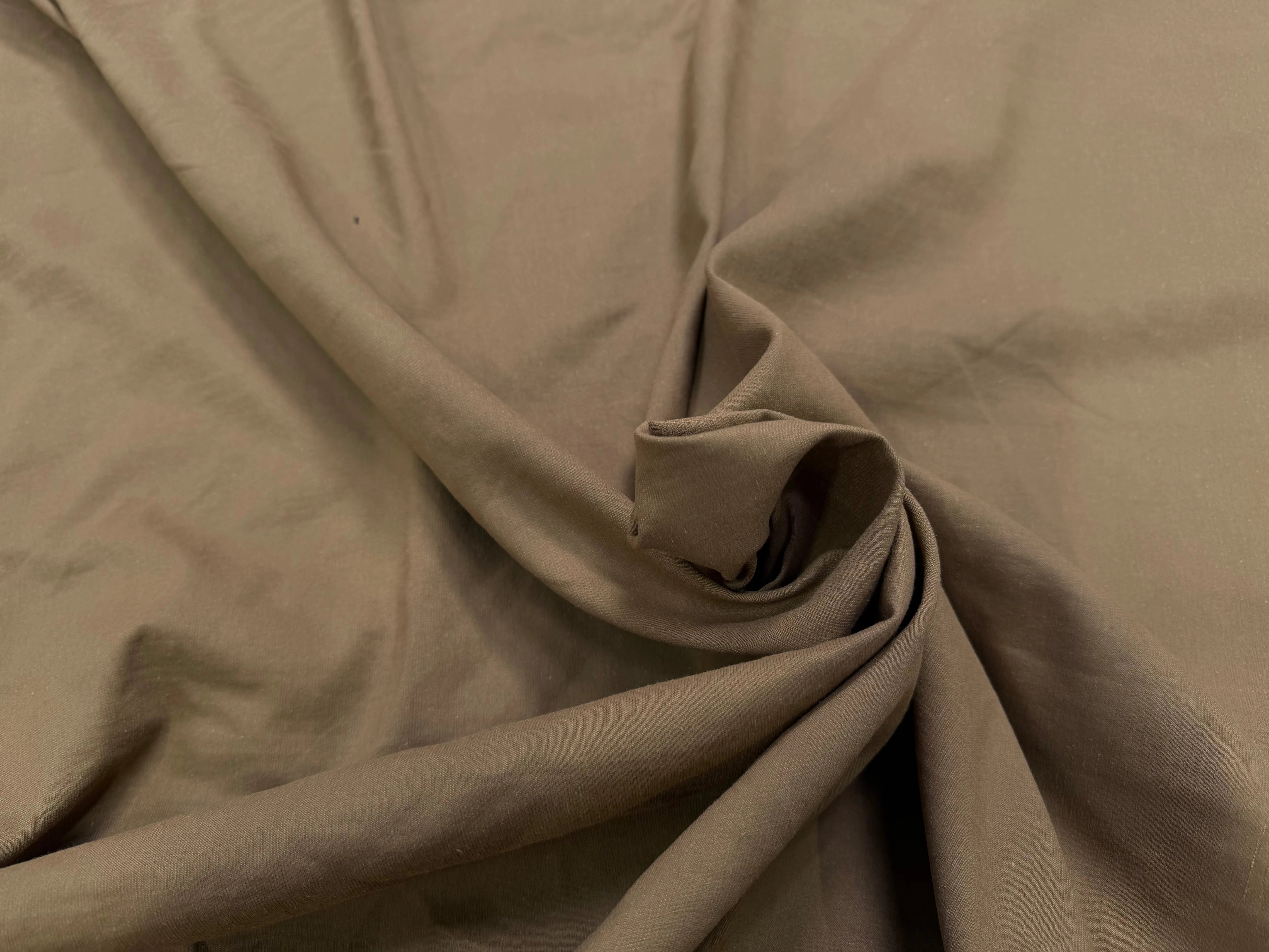GABARDINE PEAU DE PECHE CAMEL FONCÉ REVERSIBLE - My Little Coupon