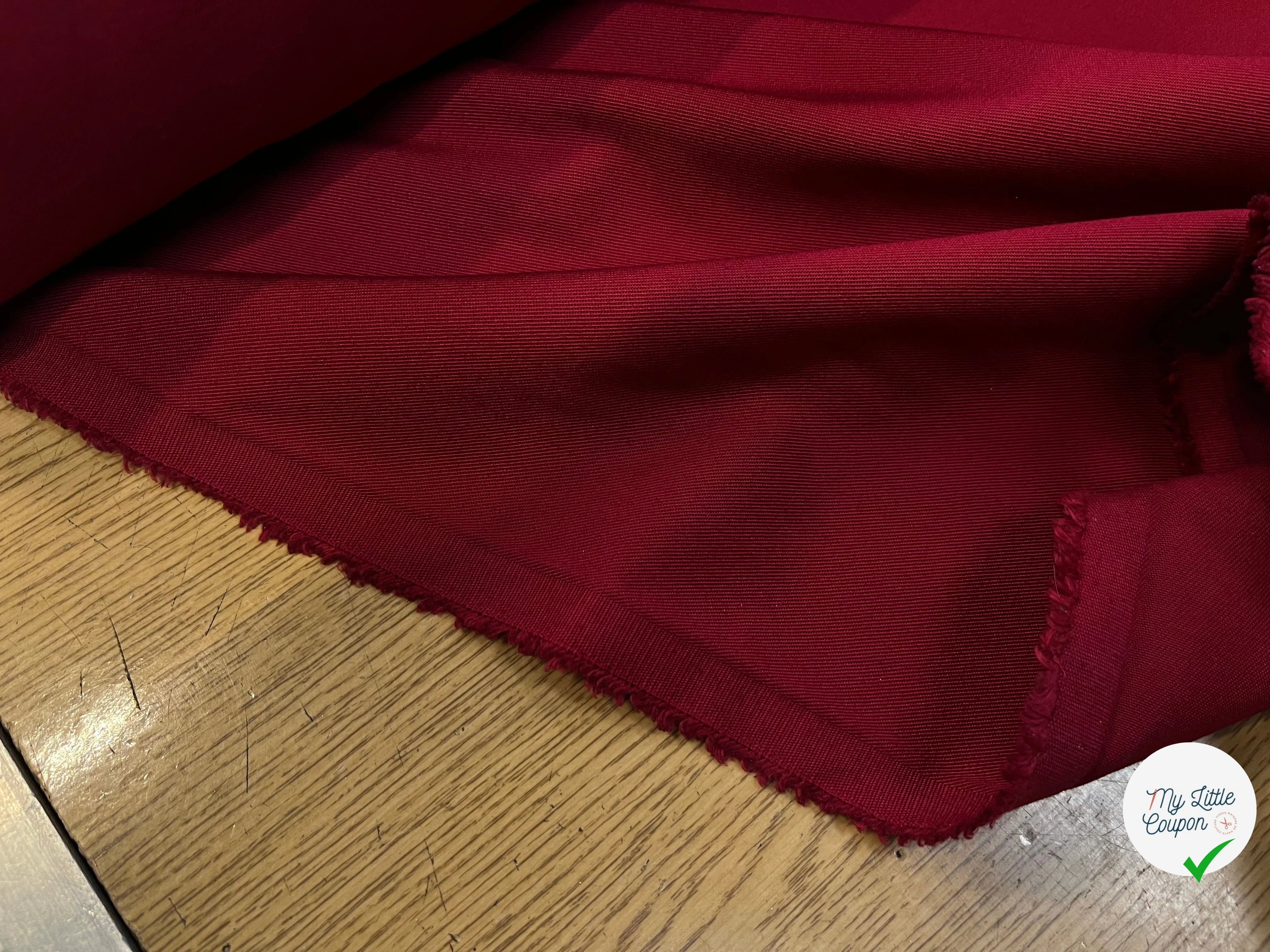 GABARDINE POLYCOTON ROUGE JAPON - My Little Coupon