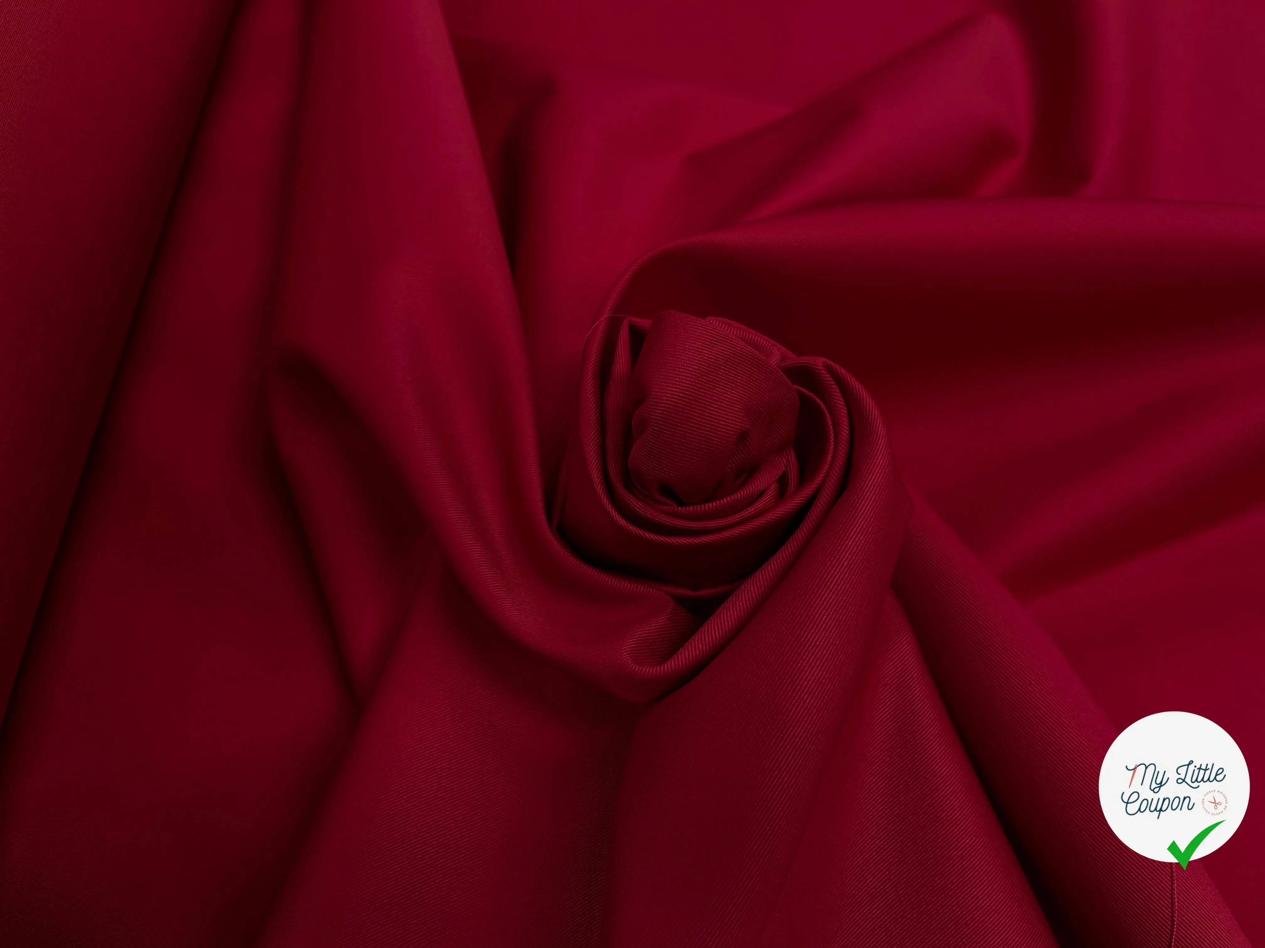 GABARDINE POLYESTER ROUGE CANON JAPON - My Little Coupon