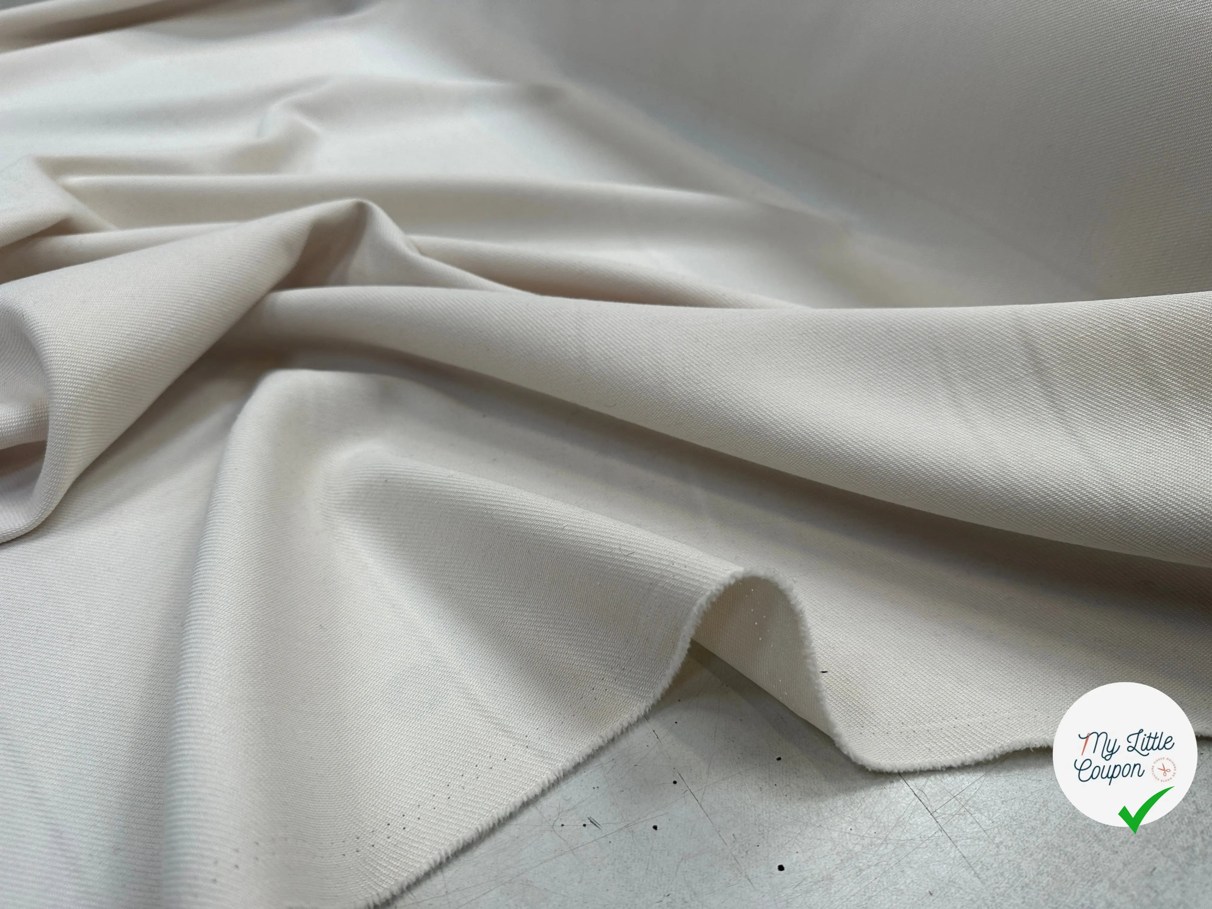 GABARDINE POLYESTER SIMPLE COLORI NATUREL - My Little Coupon