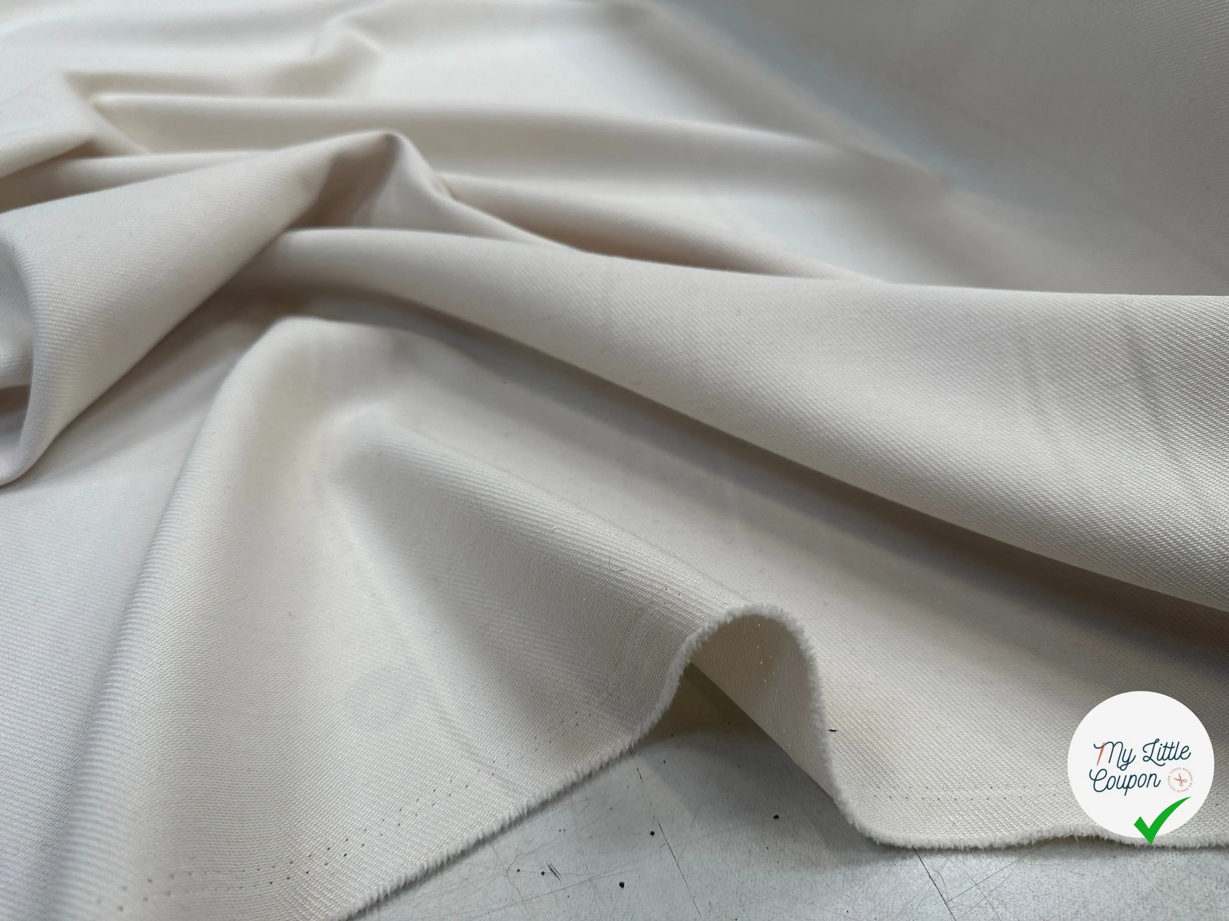GABARDINE POLYESTER SIMPLE COLORI NATUREL - My Little Coupon