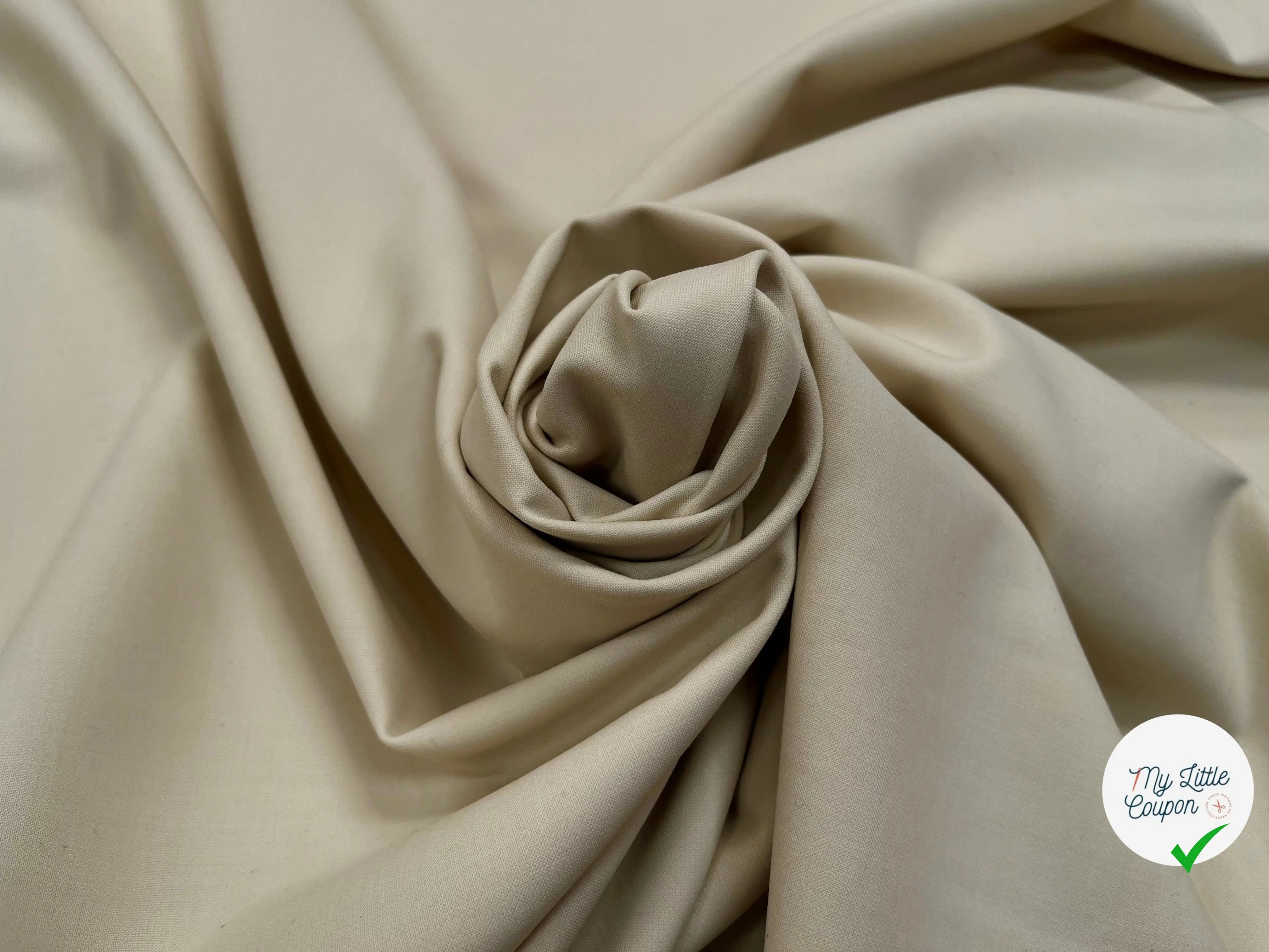 GABARDINE POLYLAINE 41% LAINE VIERGE OYSTER GRIS - My Little Coupon