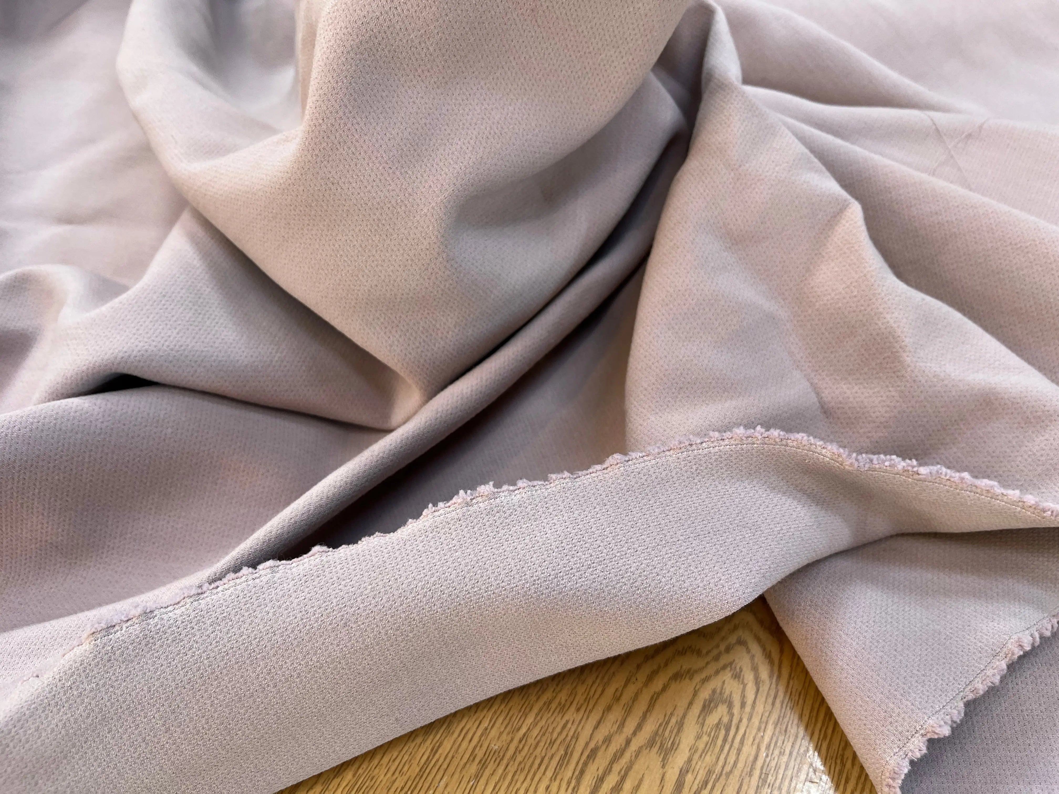 GABARDINE POLYLAINE VIEUX ROSE STRETCH - My Little Coupon