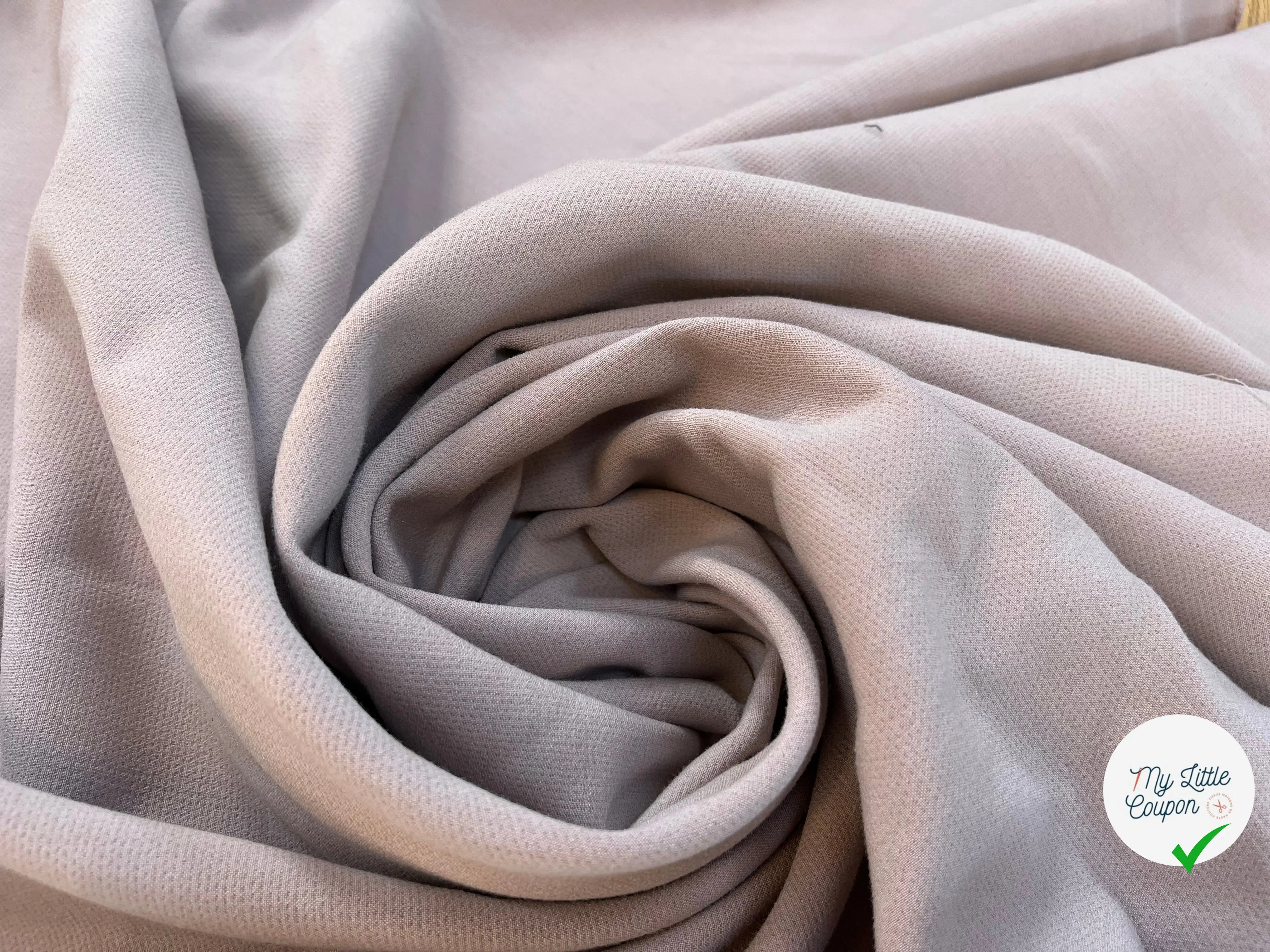 GABARDINE POLYLAINE VIEUX ROSE STRETCH - My Little Coupon