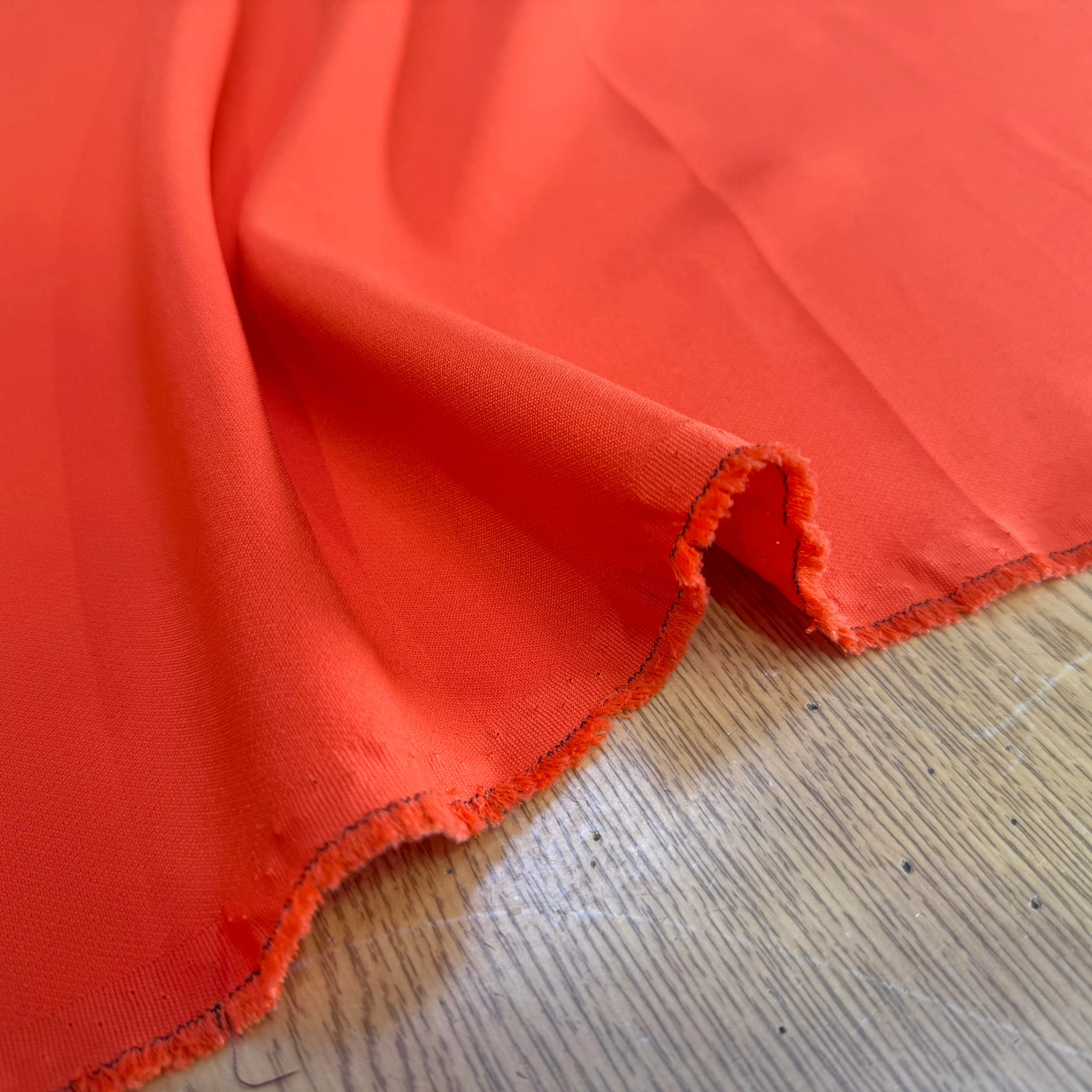 GABARDINE PRESTIGE ITALIEN ORANGE STRETCH - My Little Coupon
