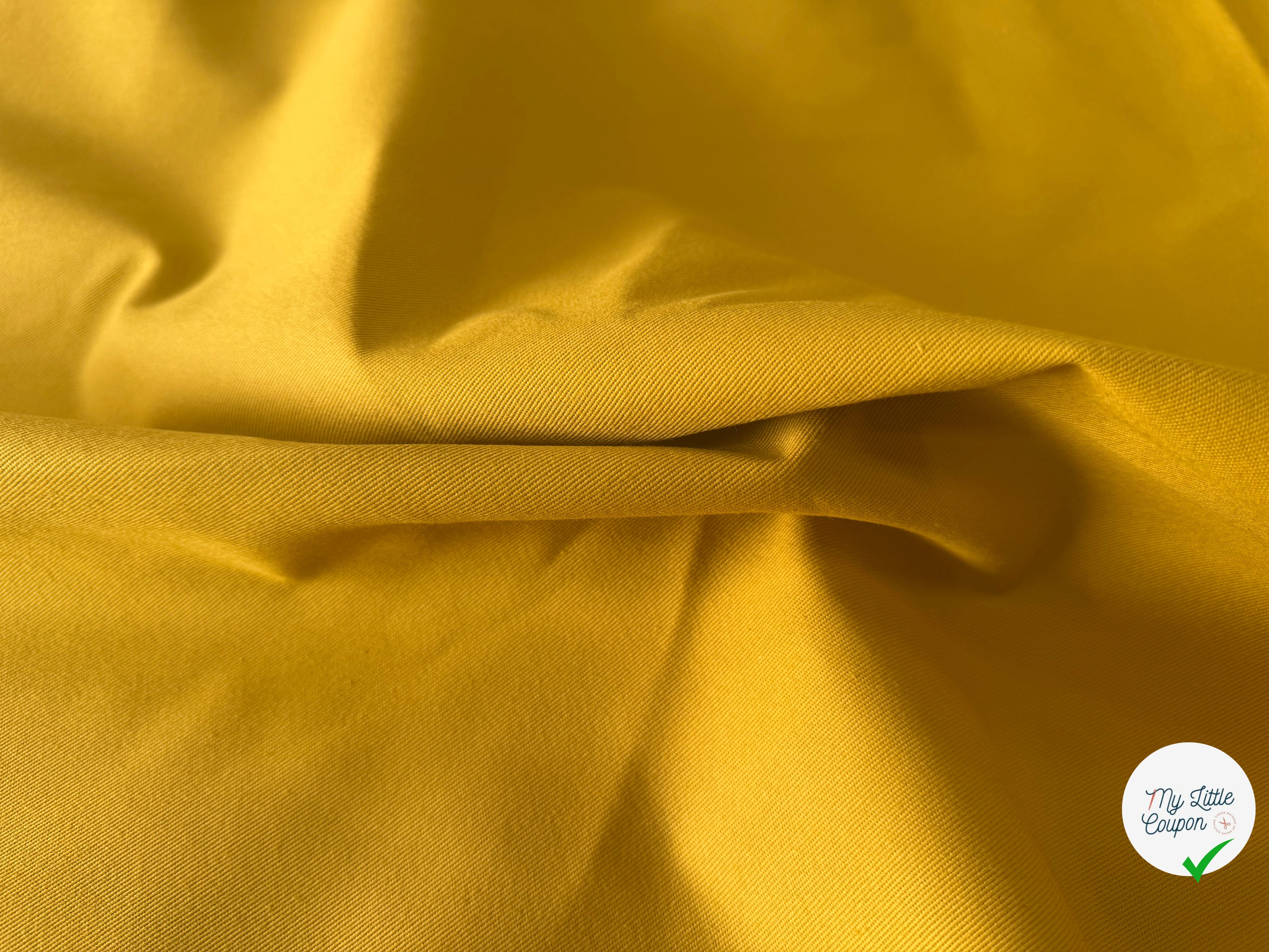 GABARDINE SERGÉE 100% COTON MOUTARDE 841 150 CM - My Little Coupon