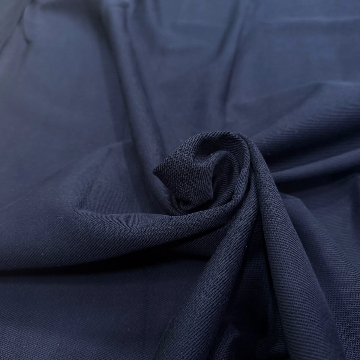 GABARDINE SERGÉE BELLE TENUE BLEU MARINE 100% COTON MADE IN ITALY - My Little Coupon