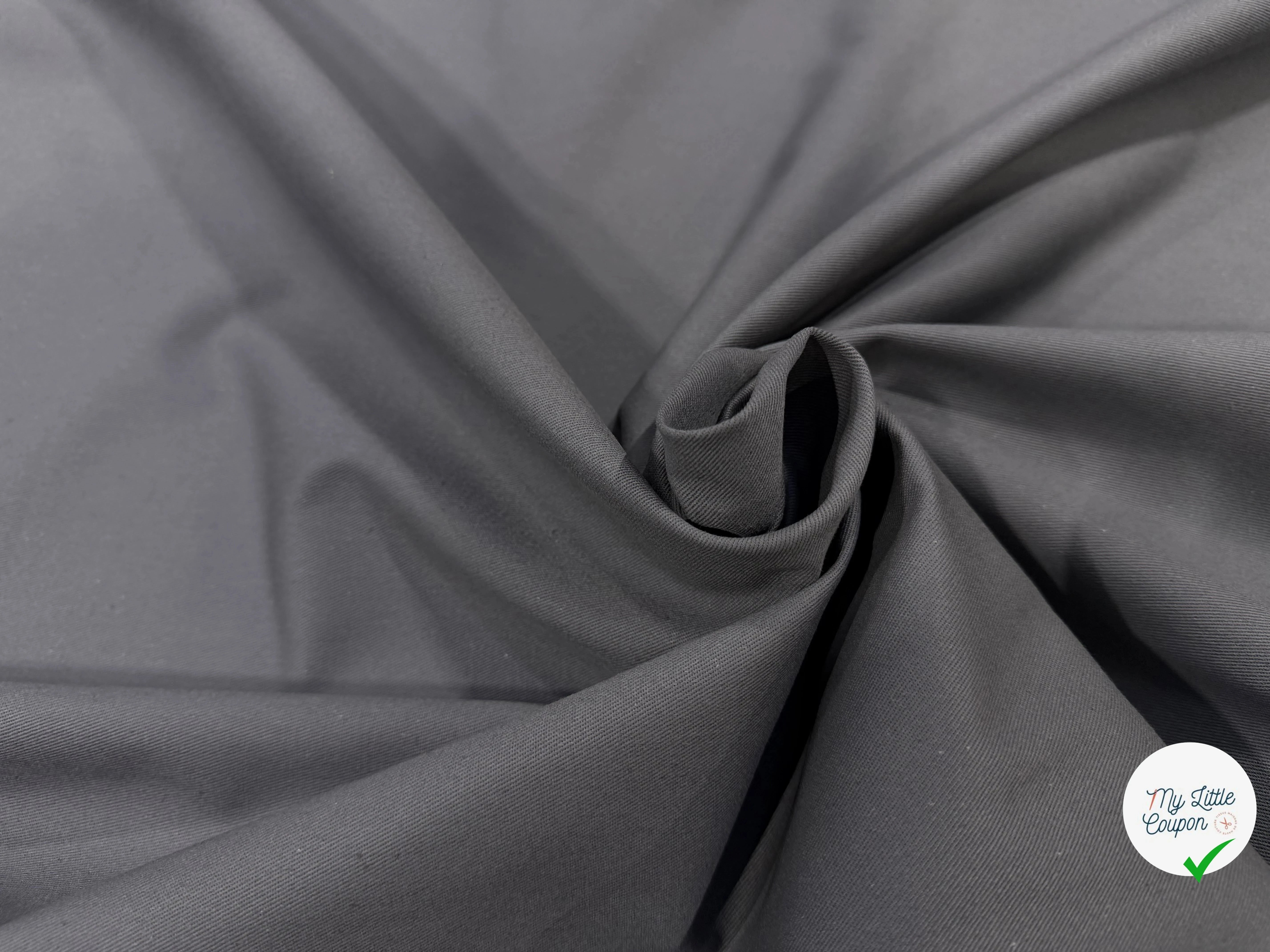 GABARDINE SERGÉE CARBONE 858 150 CM - My Little Coupon