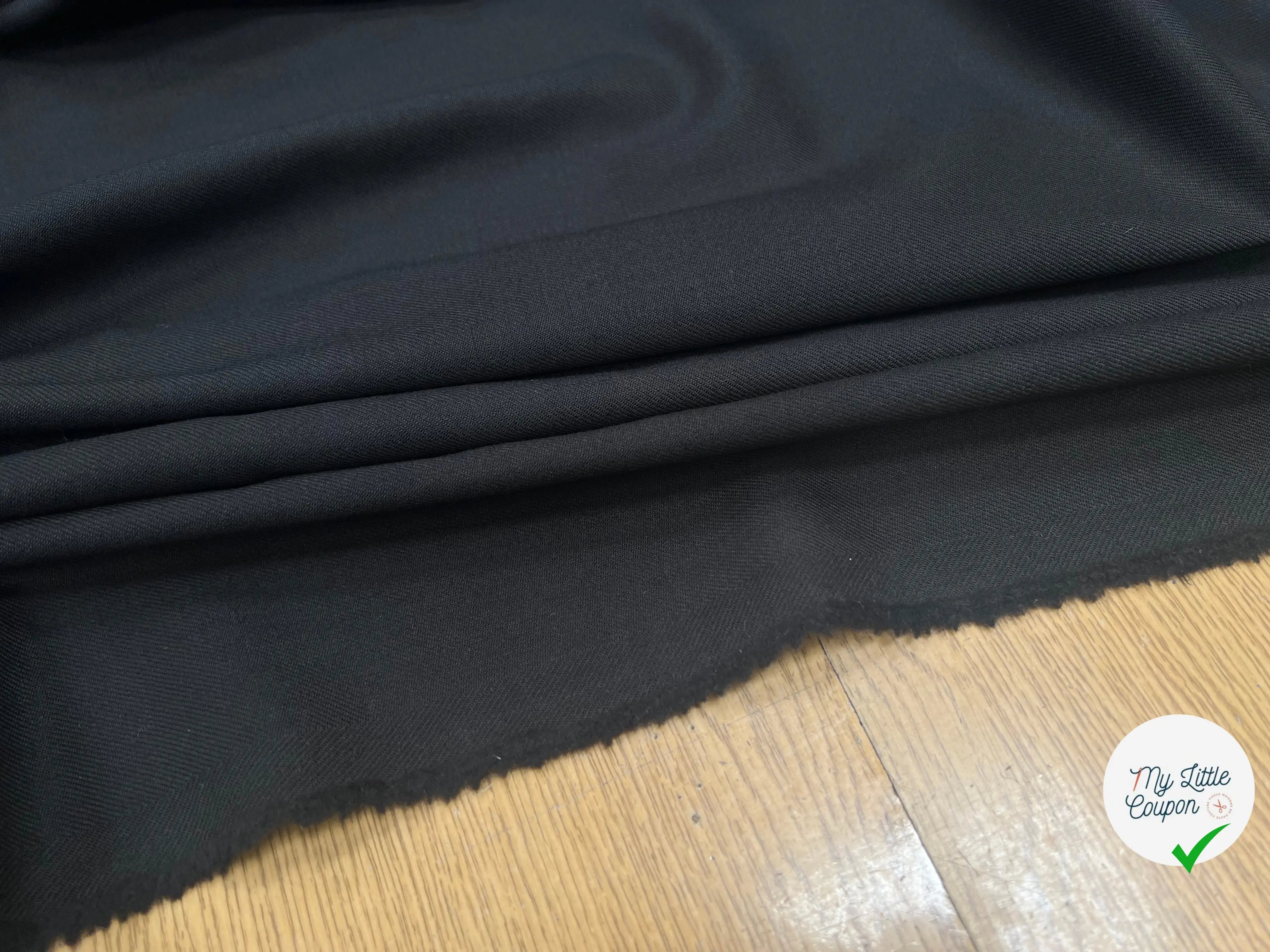GABARDINE SERGÉE FLUIDE LAINE 2%EA MARRON - My Little Coupon