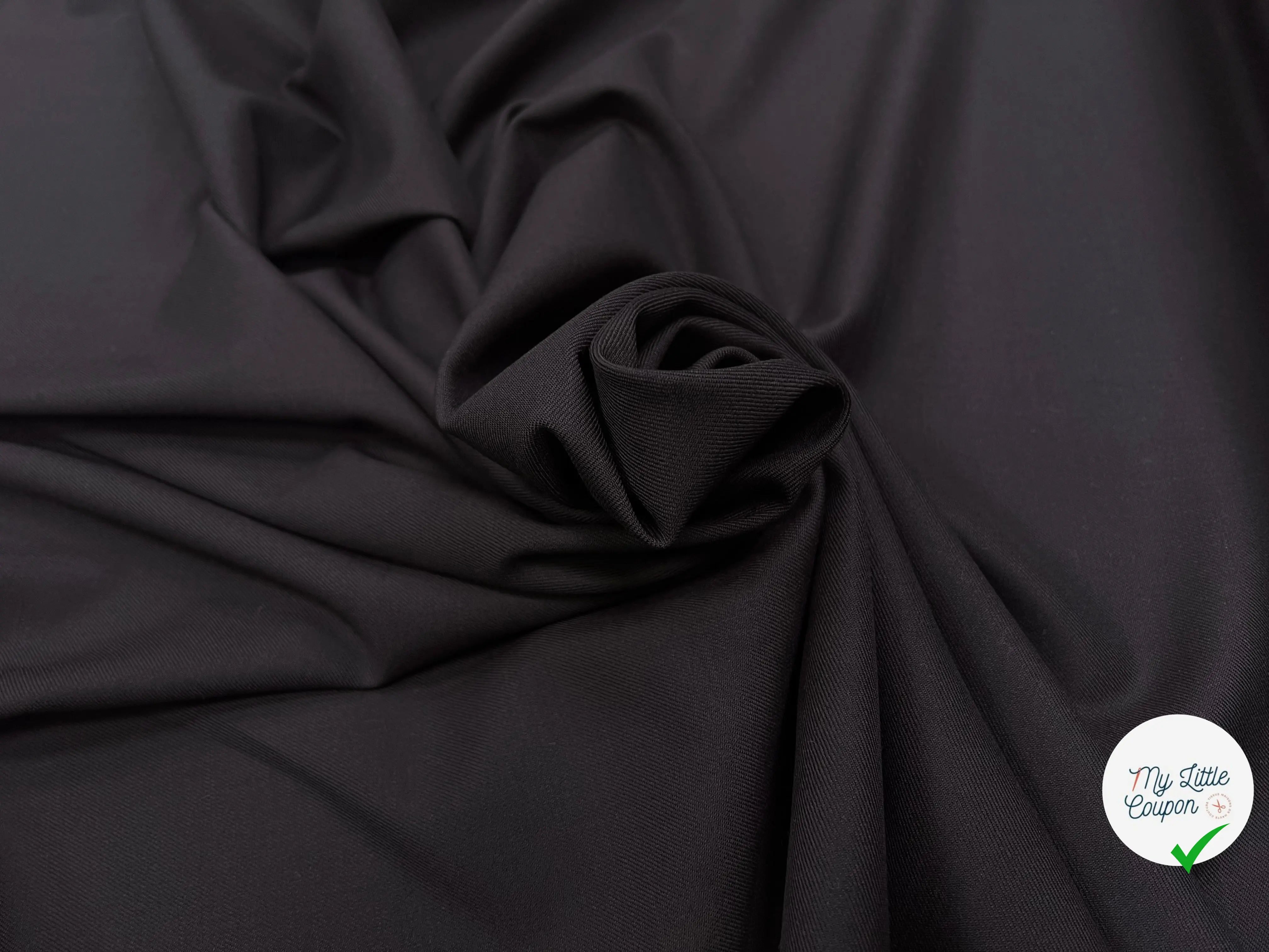 GABARDINE SERGÉE FLUIDE LAINE 2%EA MARRON - My Little Coupon