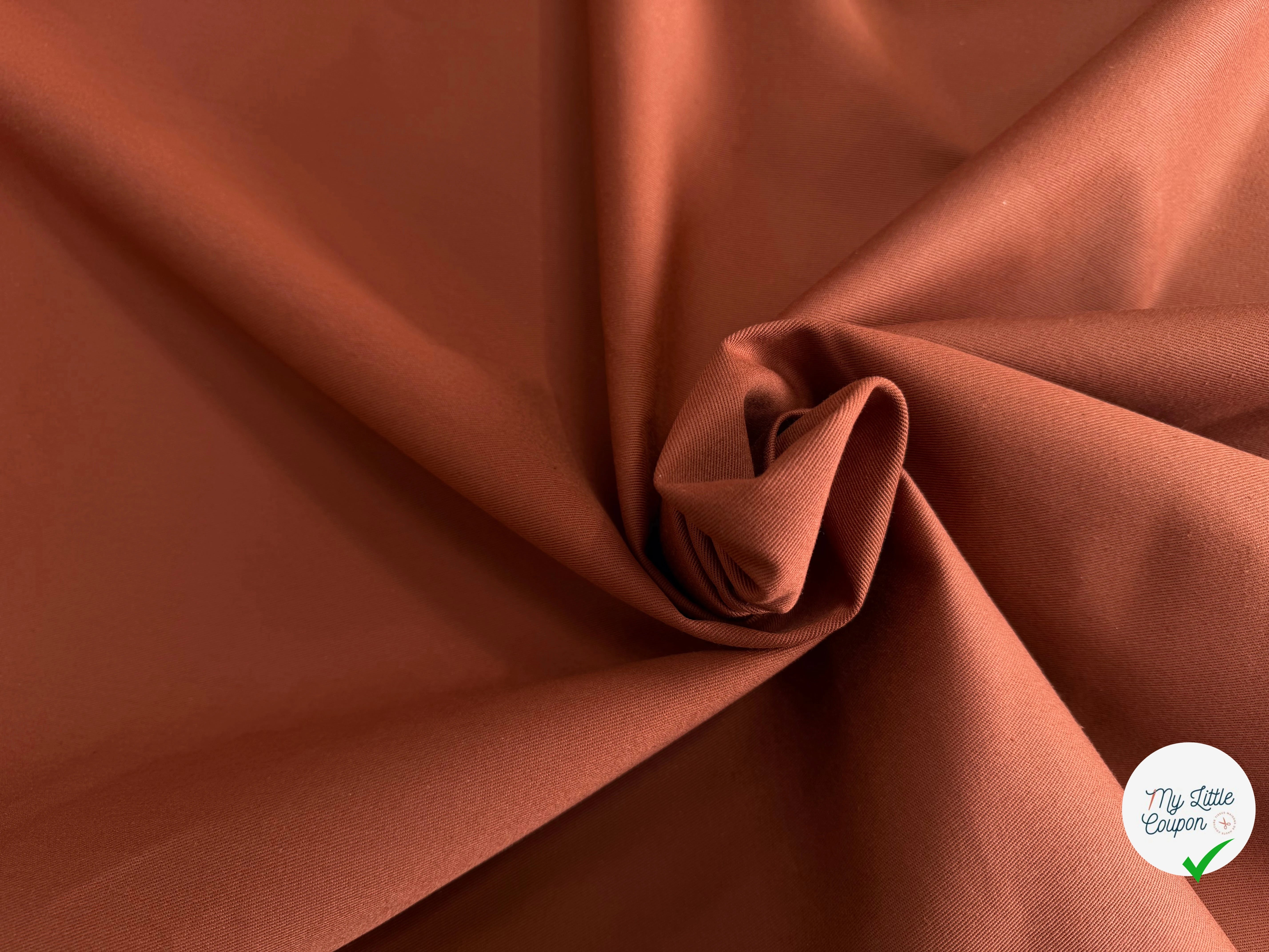 GABARDINE SERGÉE TABAC 863 150 CM - My Little Coupon