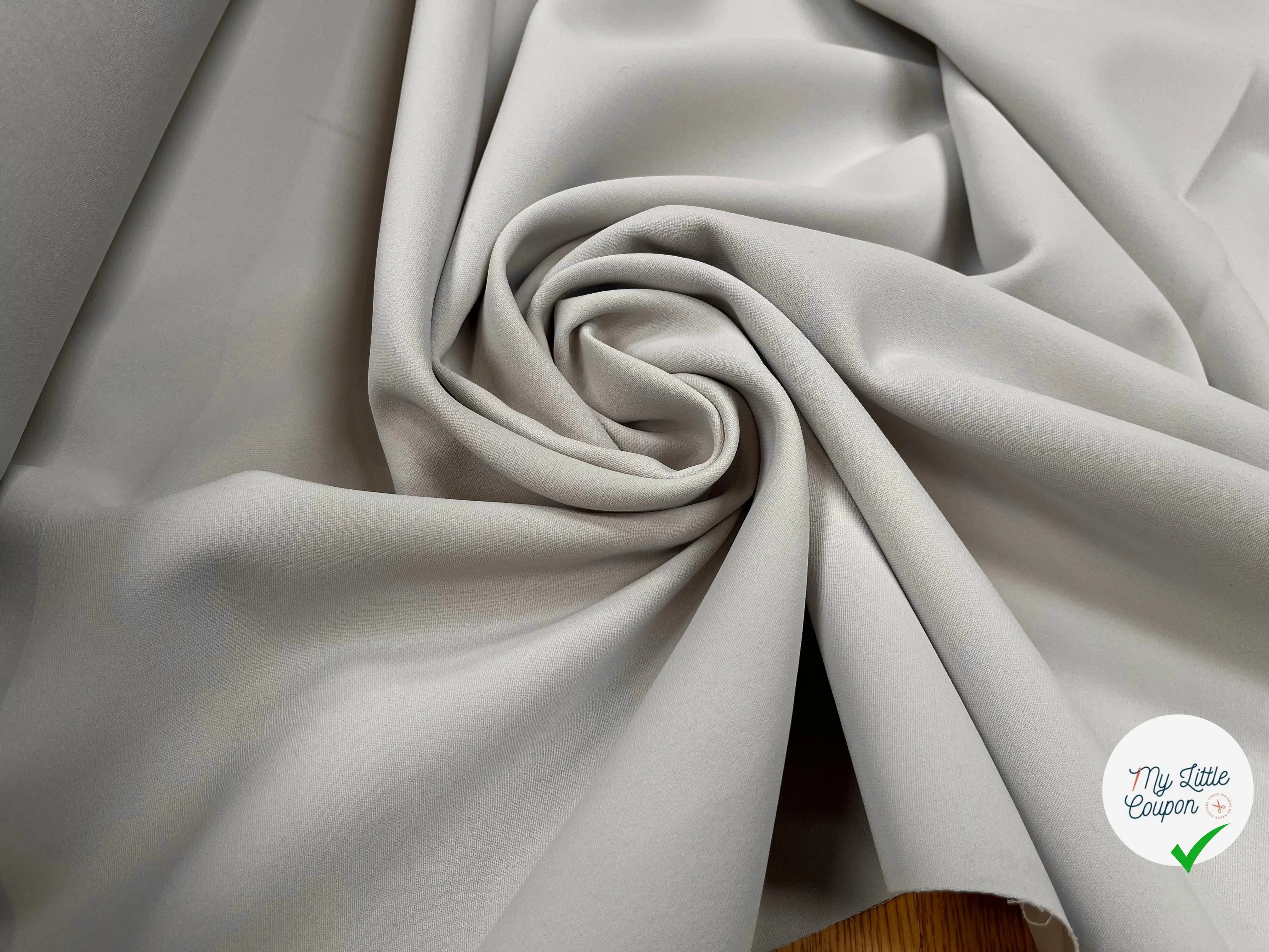 GABARDINE SOUPLE DOUBLE ETOFFE DIRTY WHITE - My Little Coupon