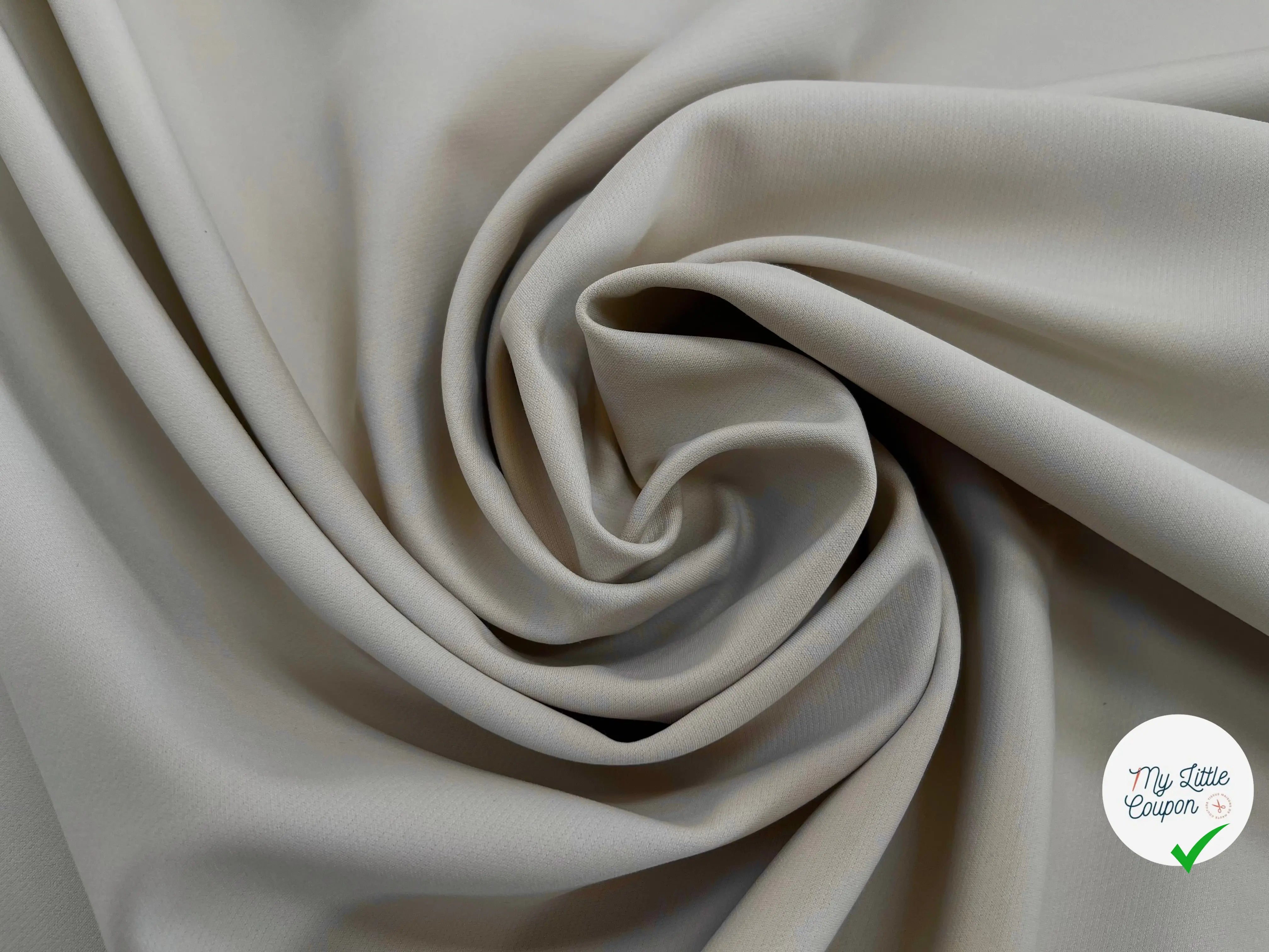 GABARDINE SOUPLE DOUBLE FACE BLANC CASSÉ & BEIGE - My Little Coupon