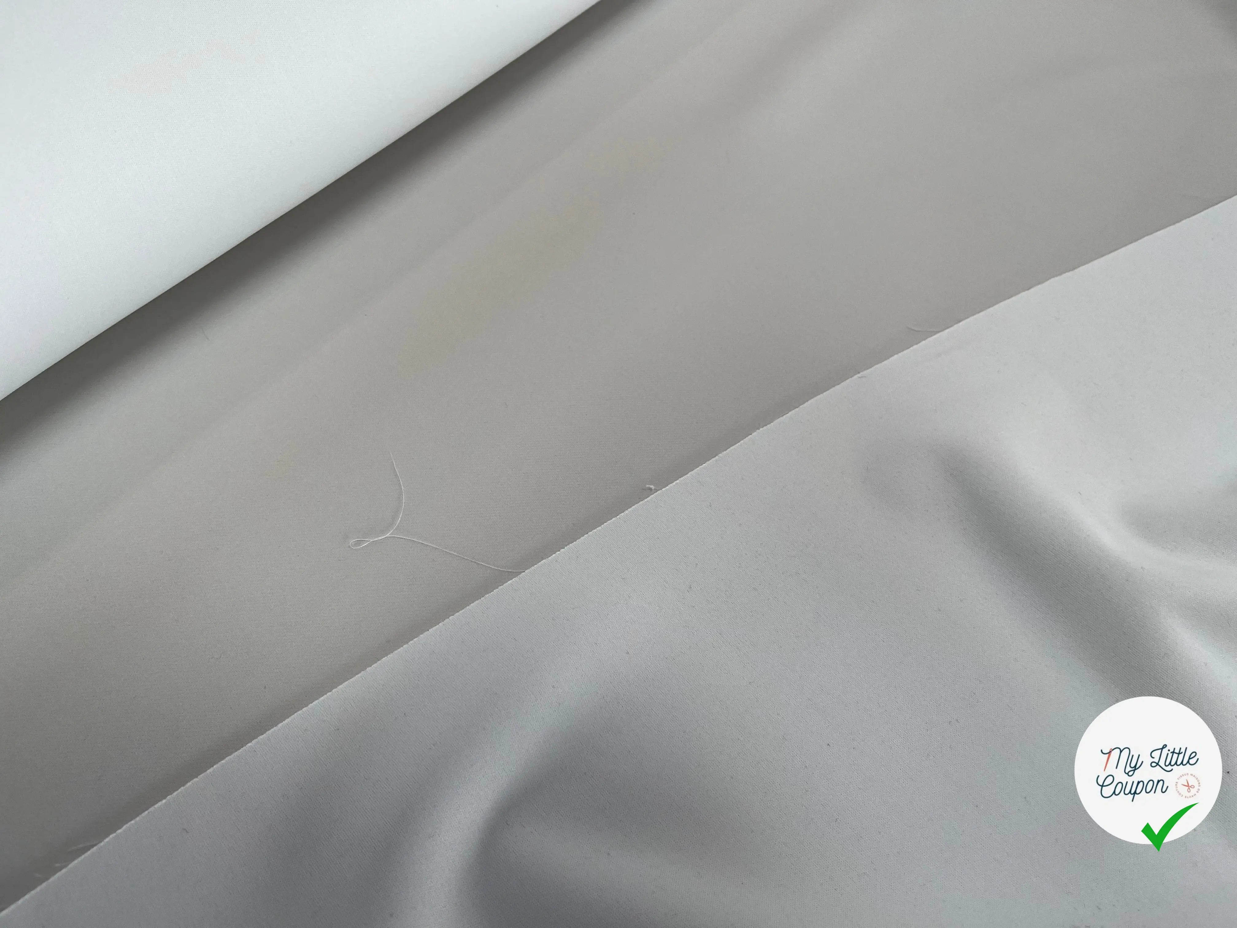 GABARDINE SOUPLE DOUBLE FACE BLANC CASSÉ & BEIGE - My Little Coupon