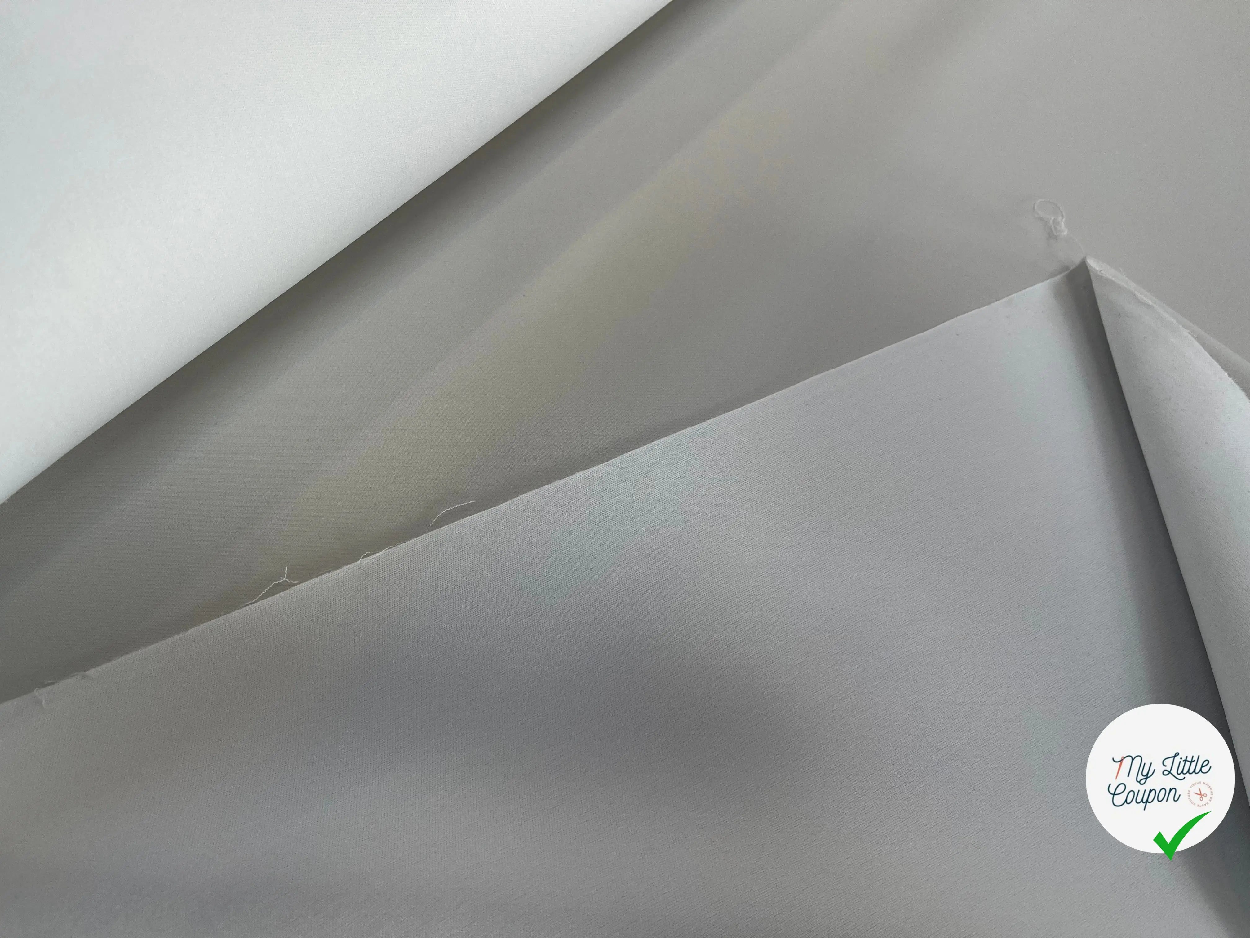 GABARDINE SOUPLE DOUBLE FACE BLANC CASSÉ & BEIGE - My Little Coupon