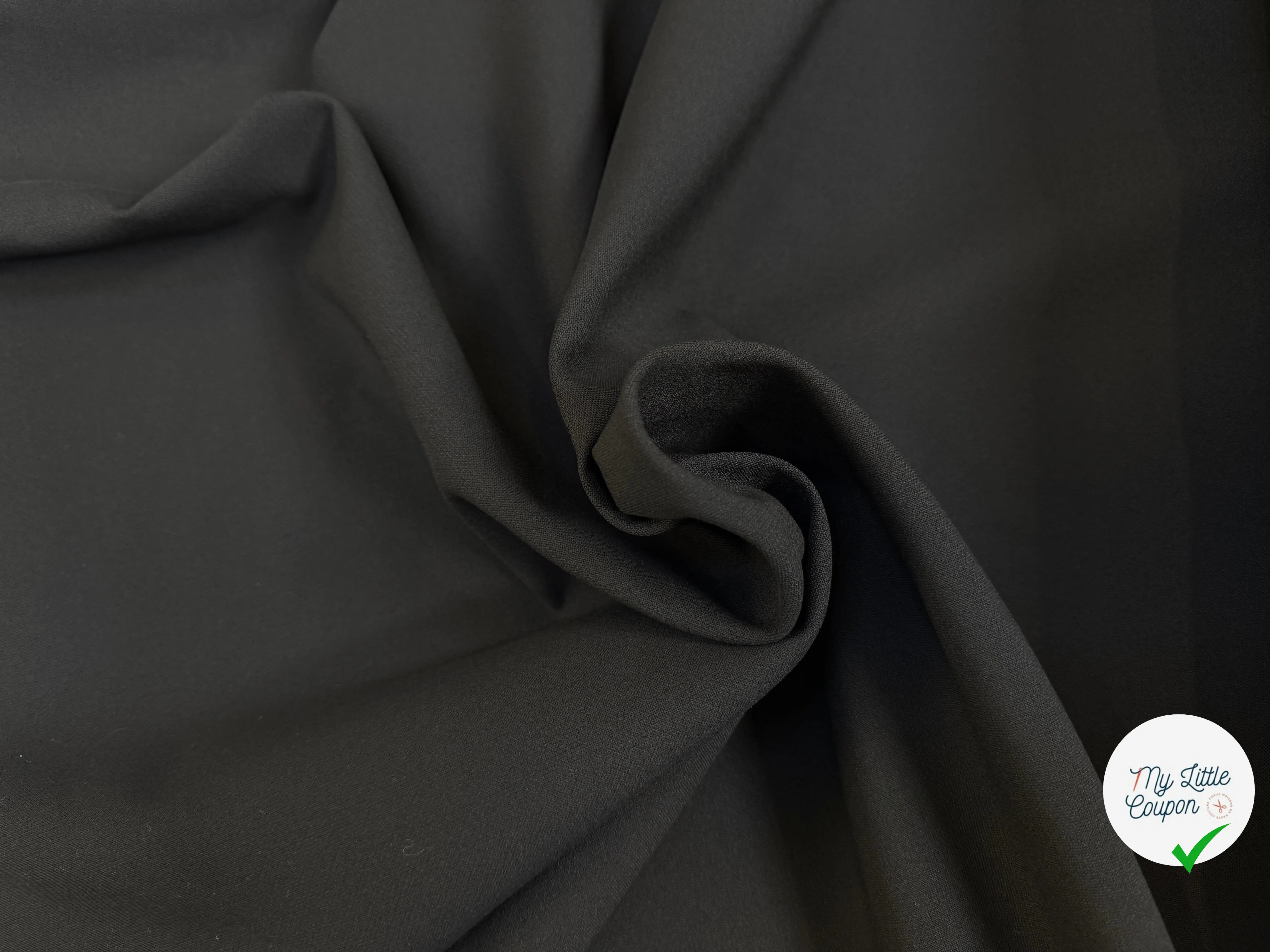 GABARDINE SOUPLE NOIR PROFOND RIOPELE - My Little Coupon