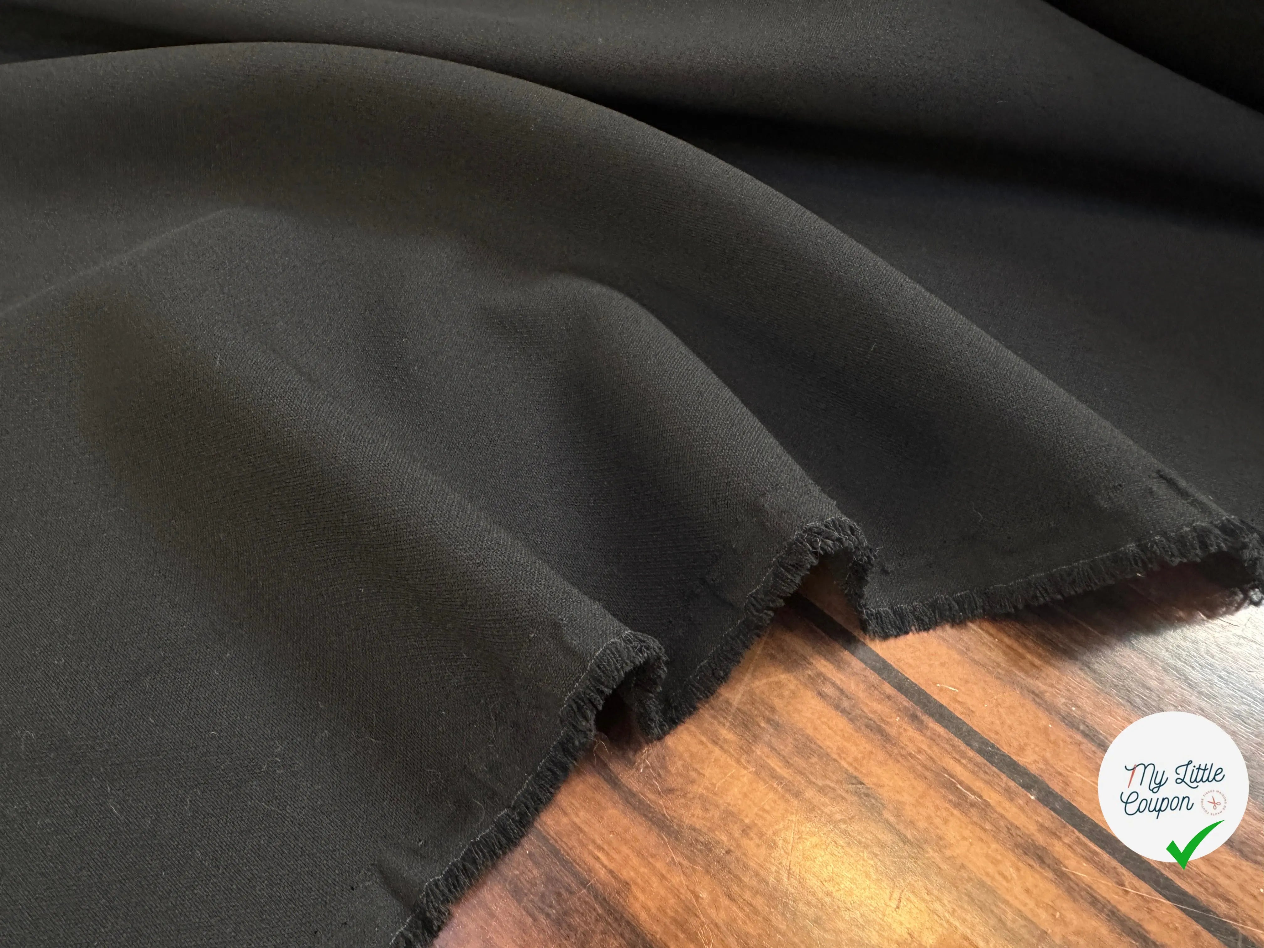 GABARDINE SOUPLE NOIR PROFOND RIOPELE - My Little Coupon