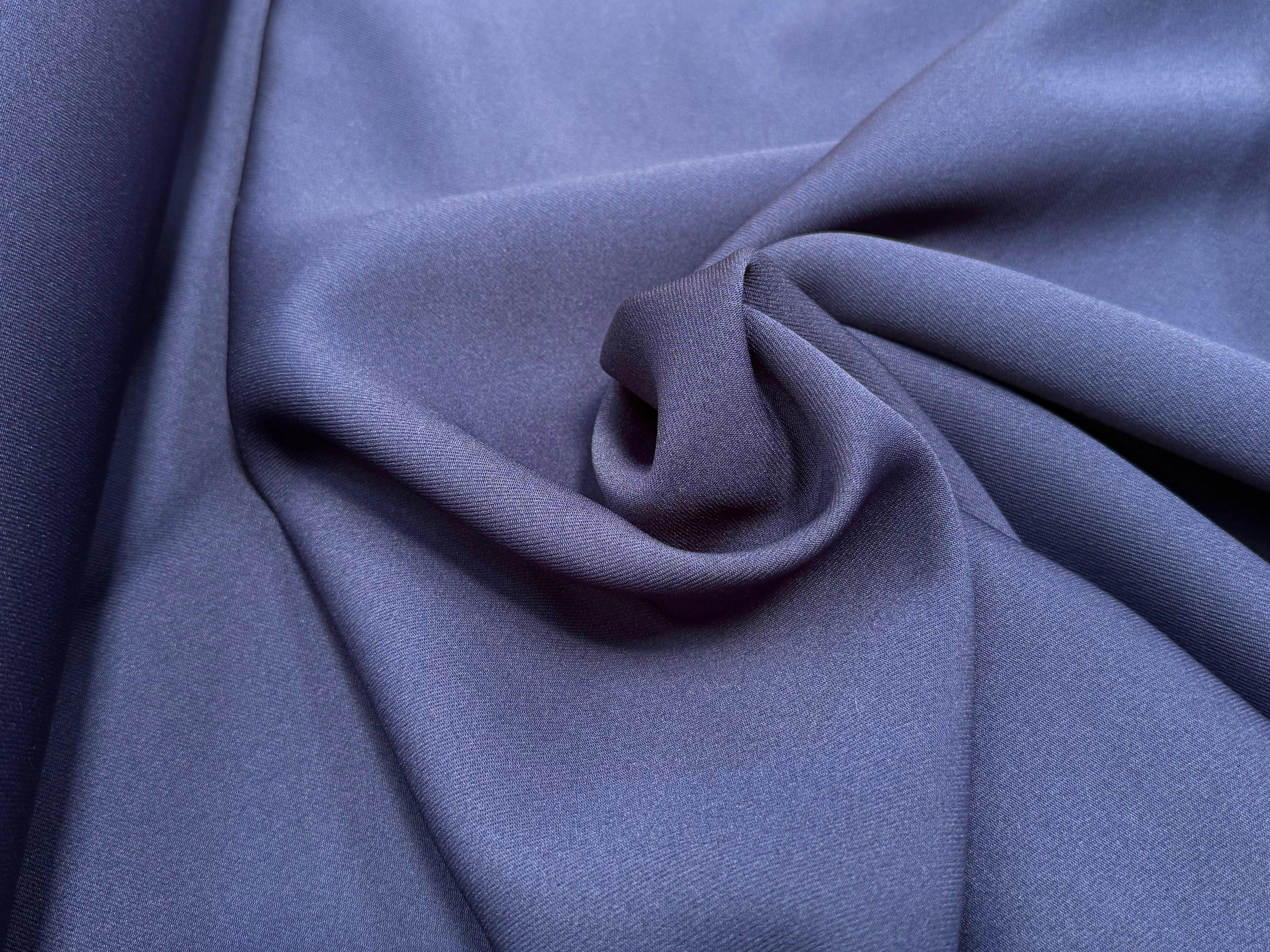 GABARDINE SOUPLE SERGÉE STRETCH BEAU TOMBÉ BLEU NUIT JAPAN - My Little Coupon