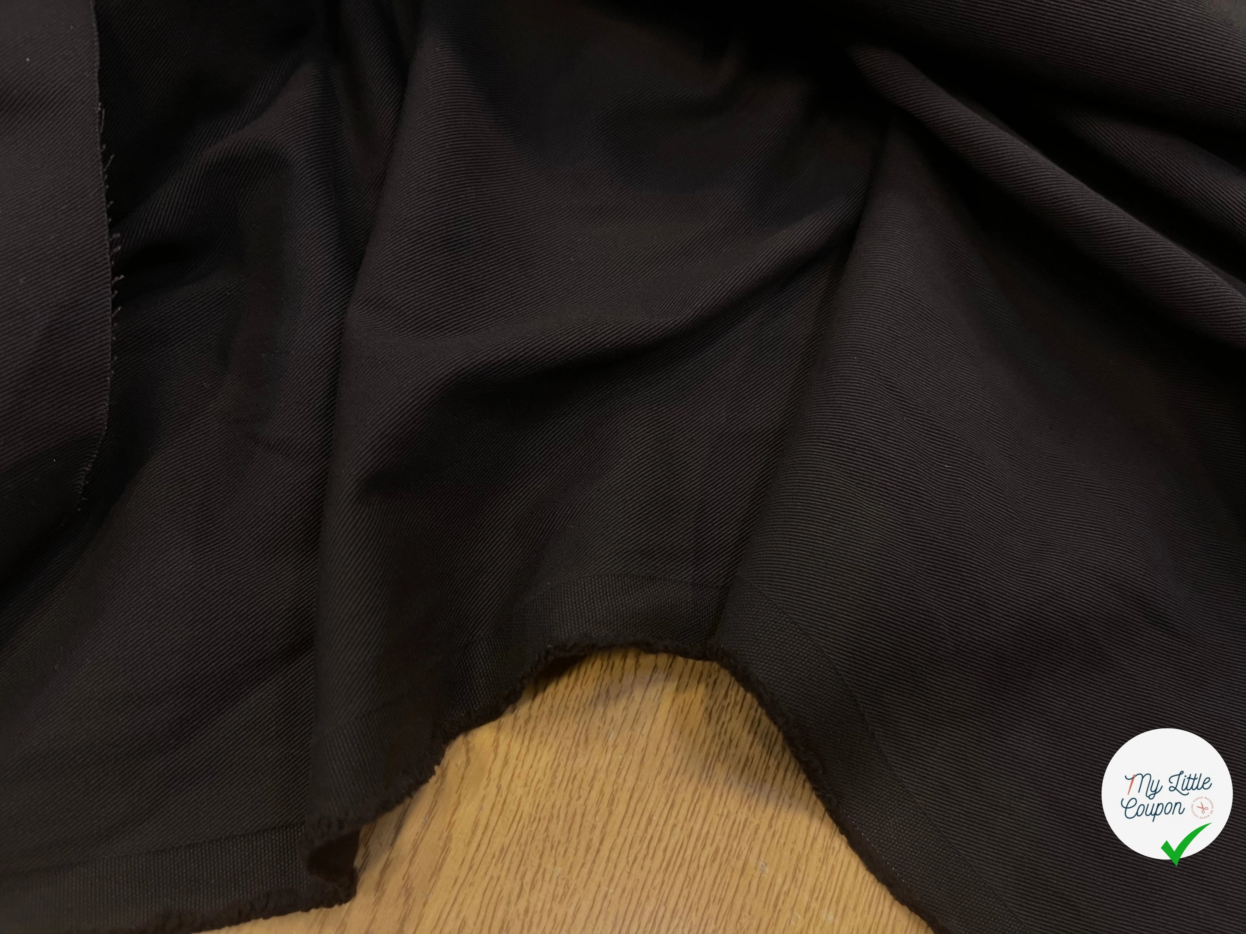 GABARDINE STRIÉE CHOCOLAT 140CM - My Little Coupon