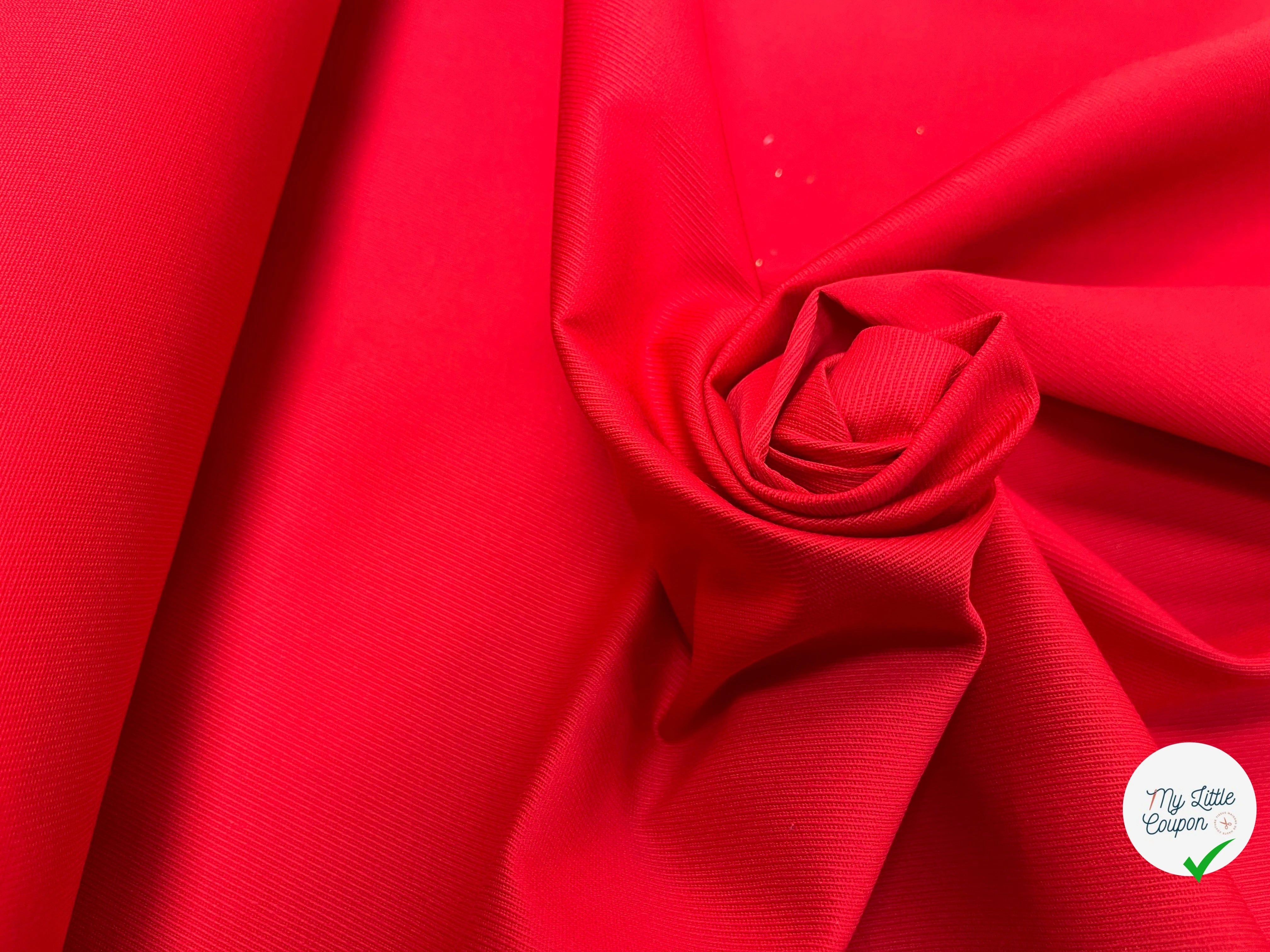 GABARDINE STRIÉE ROUGE 113CM - My Little Coupon