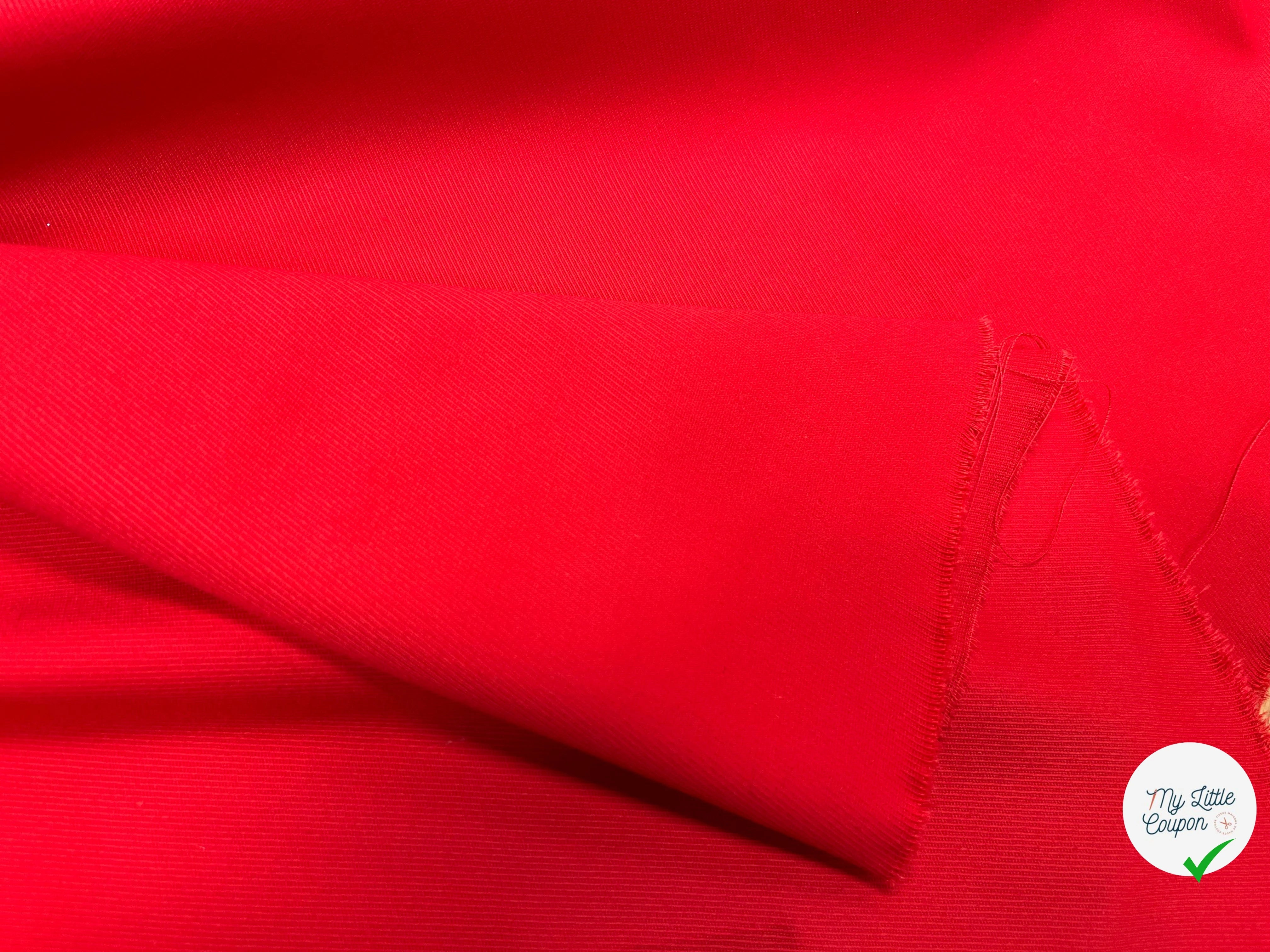 GABARDINE STRIÉE ROUGE 113CM - My Little Coupon