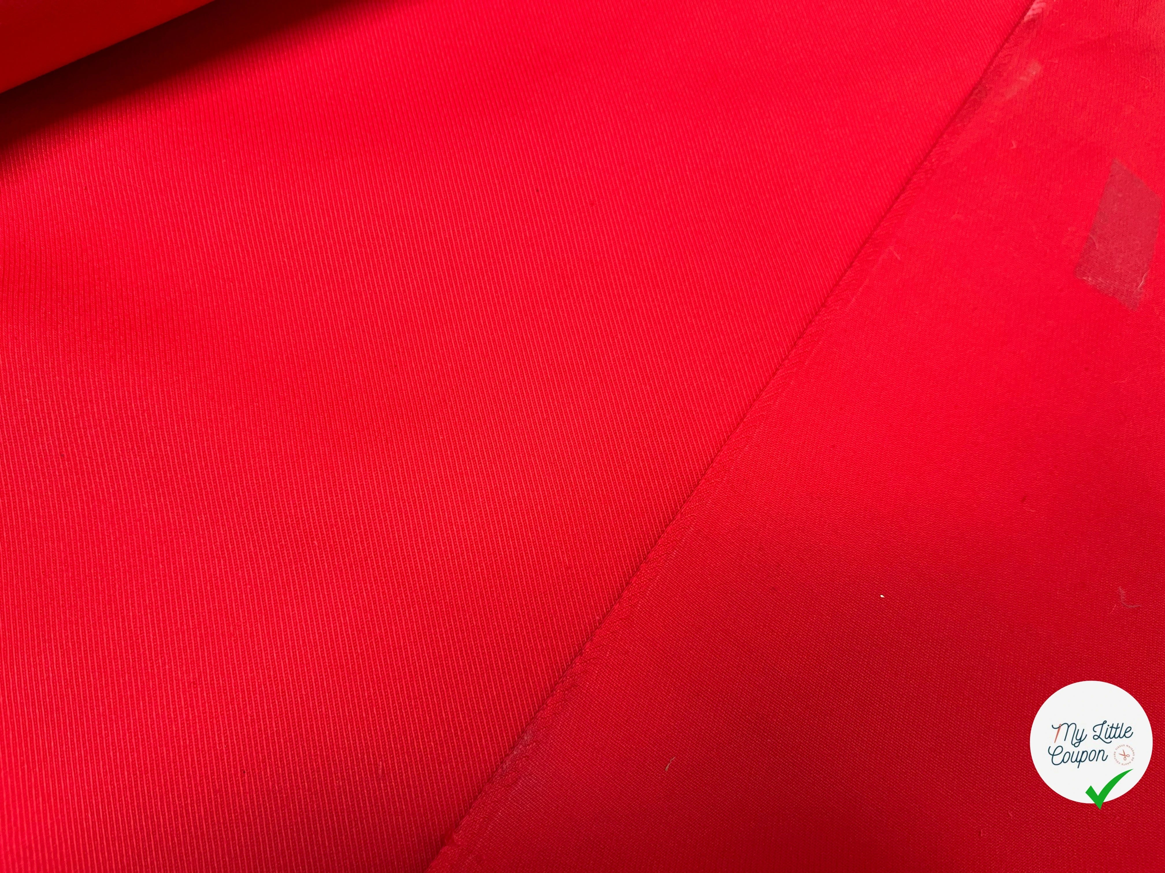 GABARDINE STRIÉE ROUGE 113CM - My Little Coupon