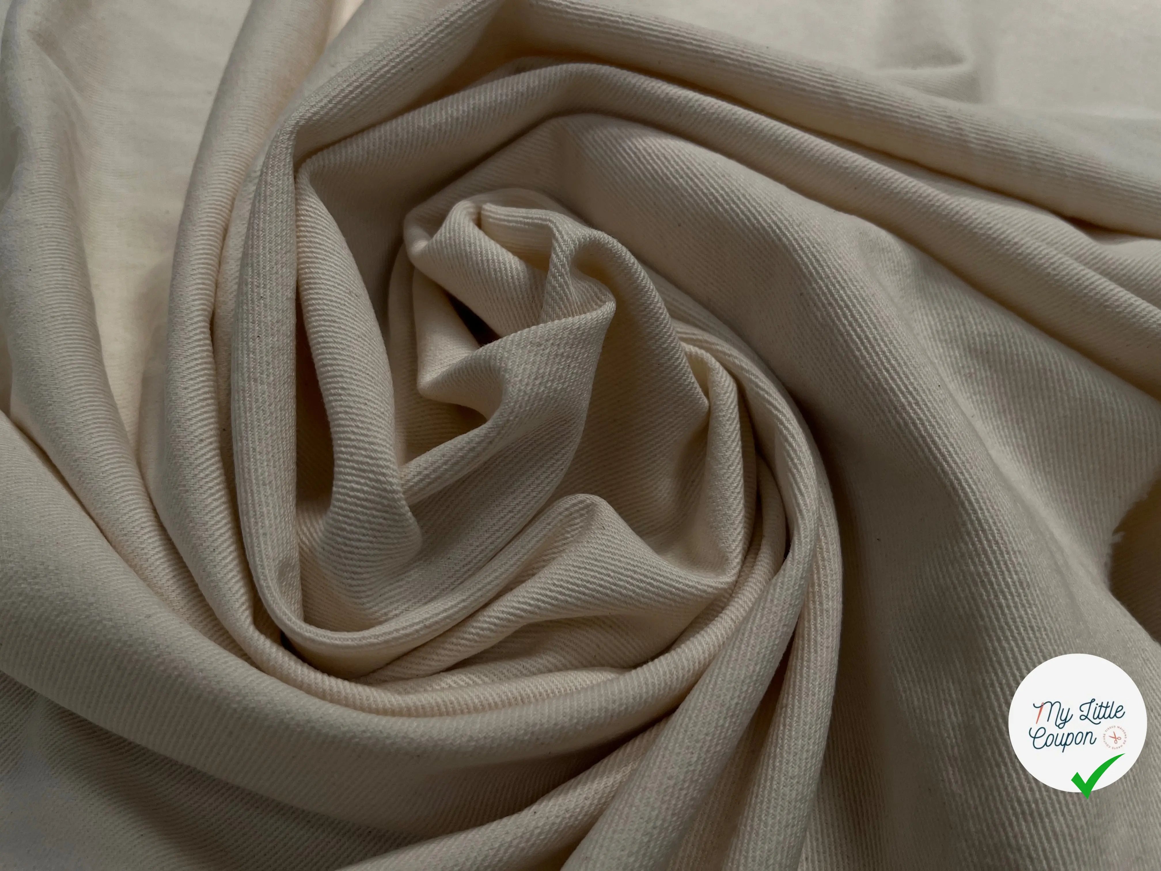 GABARDINE SWEAT EFFET TECHNIQUE STRECH BLANC CASSÉ - My Little Coupon