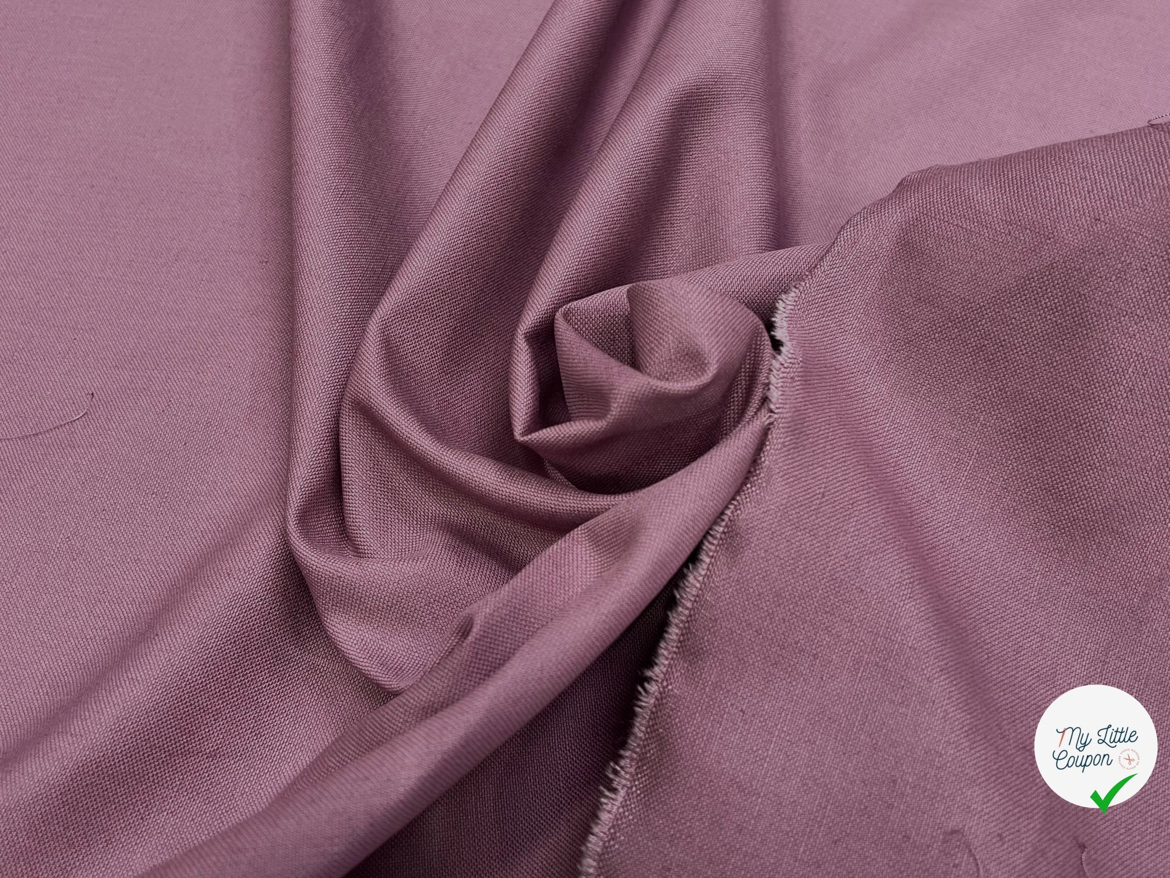 GABRDINE LOURDE BELLE TENUE VIOLET CLAIR 100% COTON 150CM - My Little Coupon