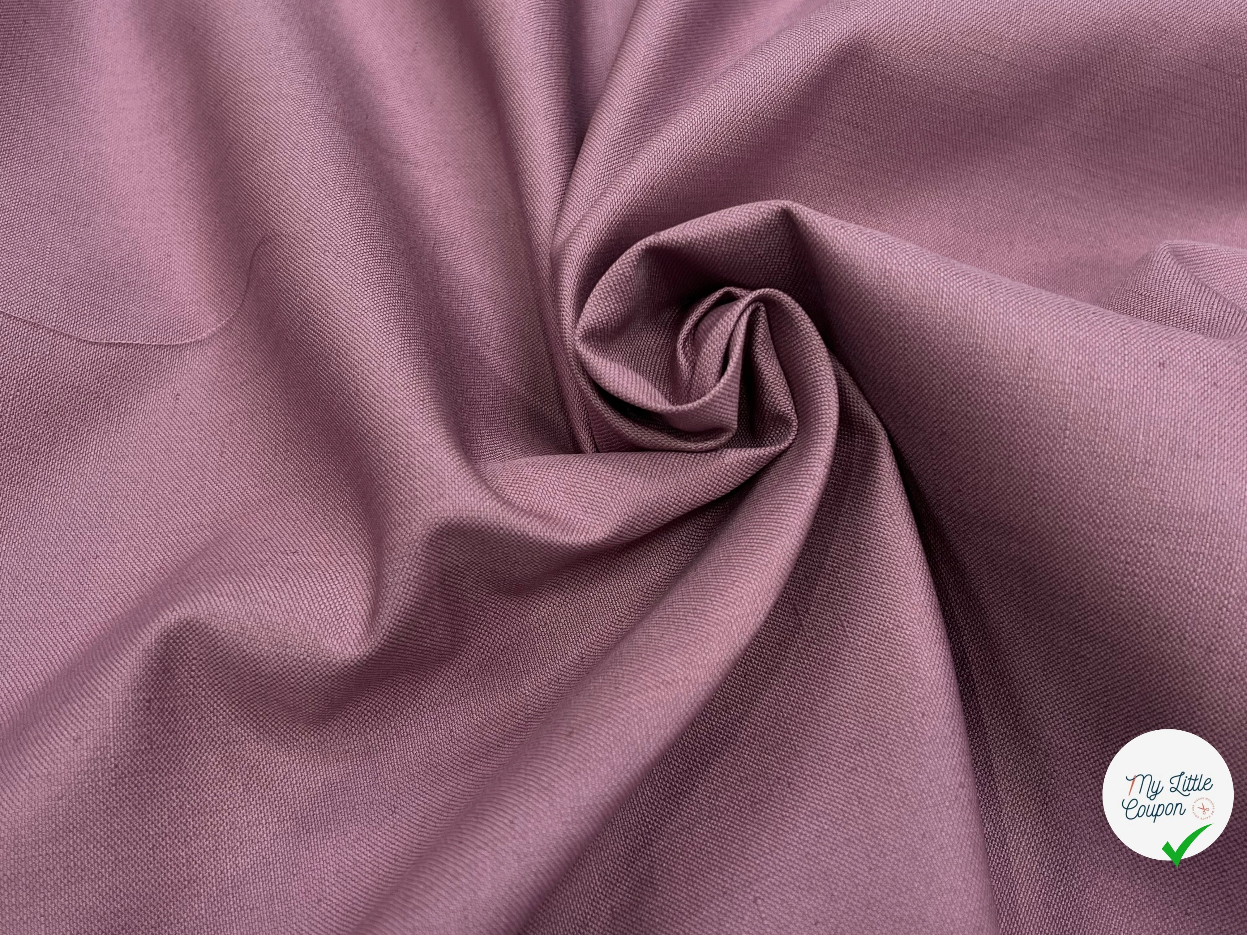 GABRDINE LOURDE BELLE TENUE VIOLET CLAIR 100% COTON 150CM - My Little Coupon