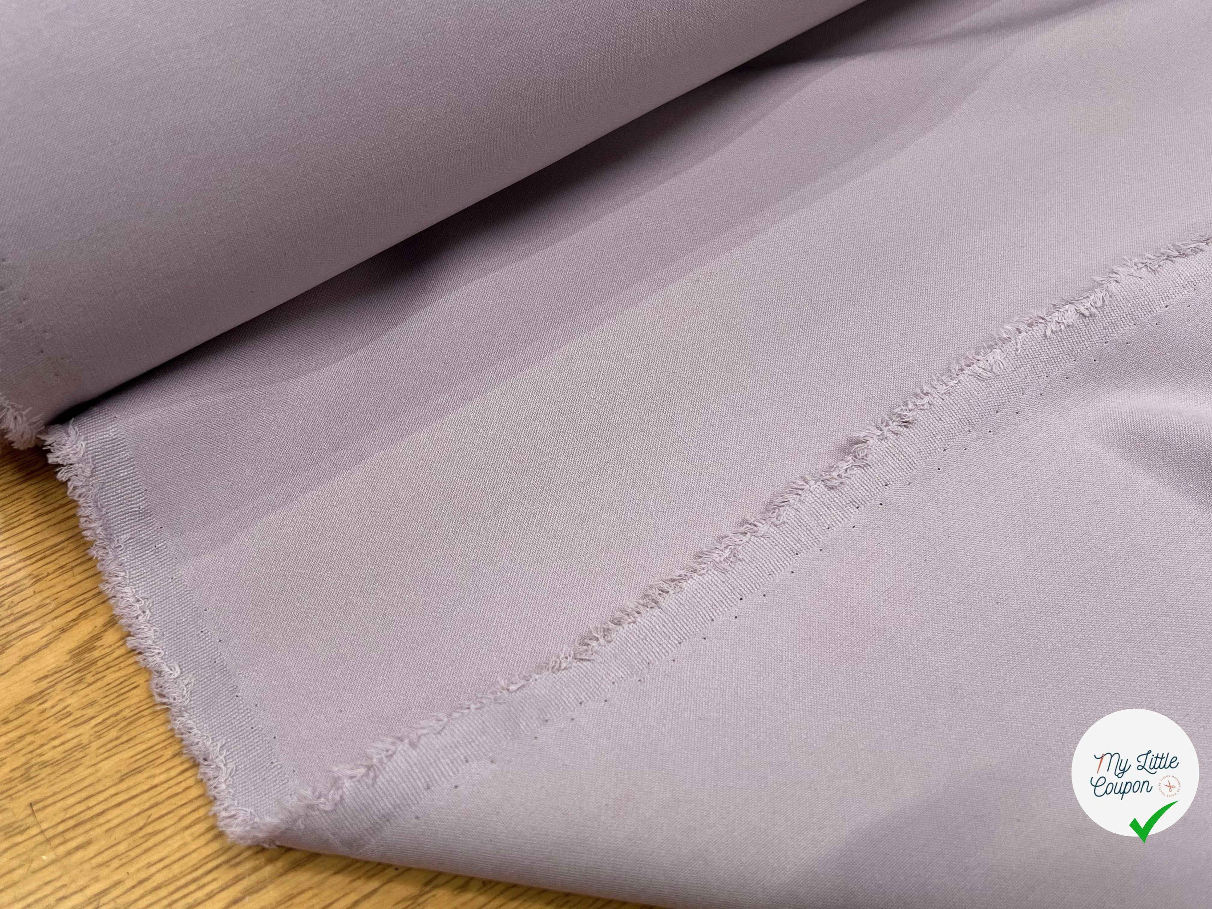 GABRDINE LOURDE STRETCH COTON VISCOSE LILAS 16% CO 17% VI - My Little Coupon