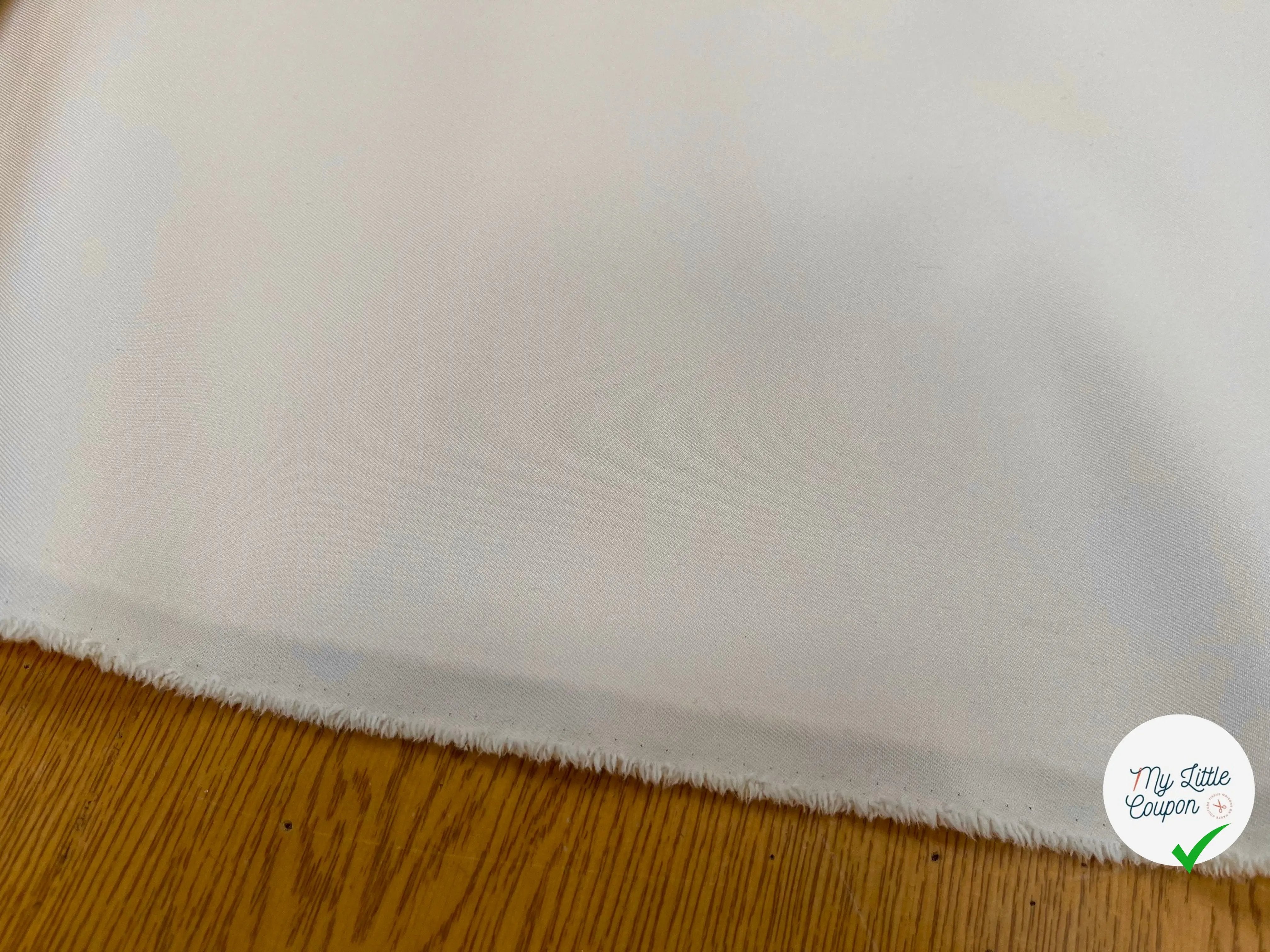 GABRDINE POLYESTER DOUBLE ÉTOFFE JAPON ÉCRU - My Little Coupon