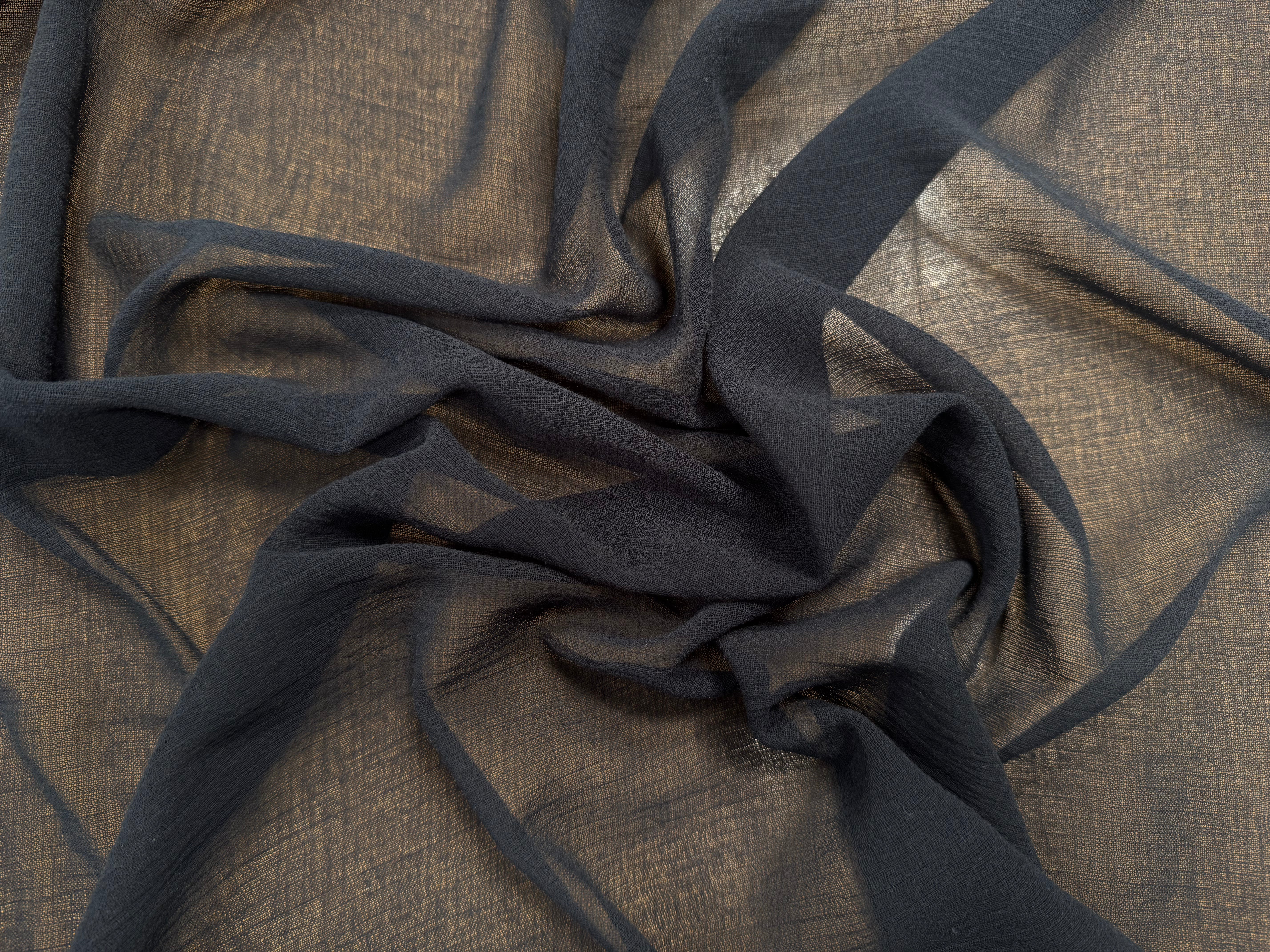 GAZE DE COTON NOIR UNI - My Little Coupon