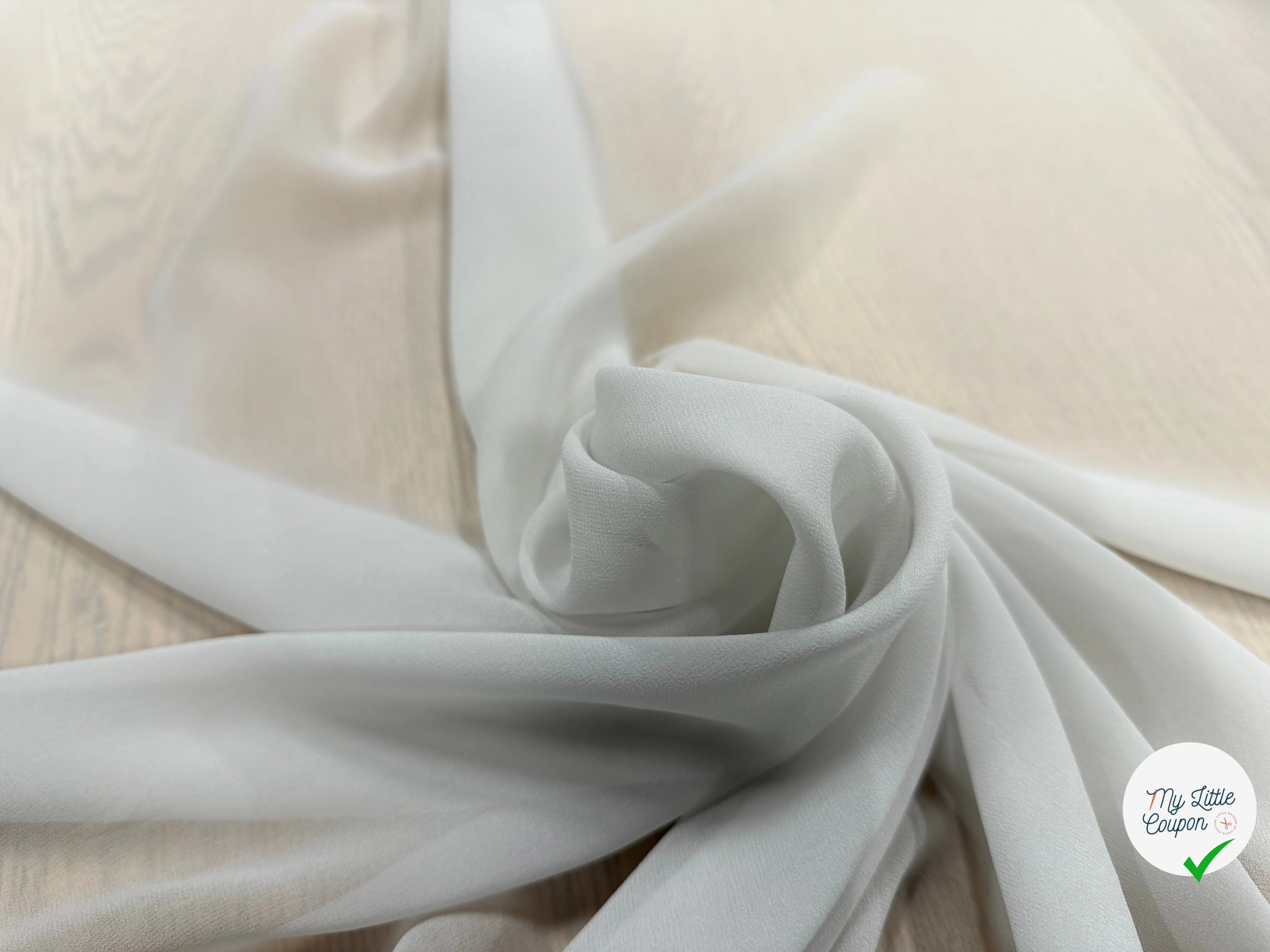 GEORGETTE DE SOIE CRAIE - My Little Coupon