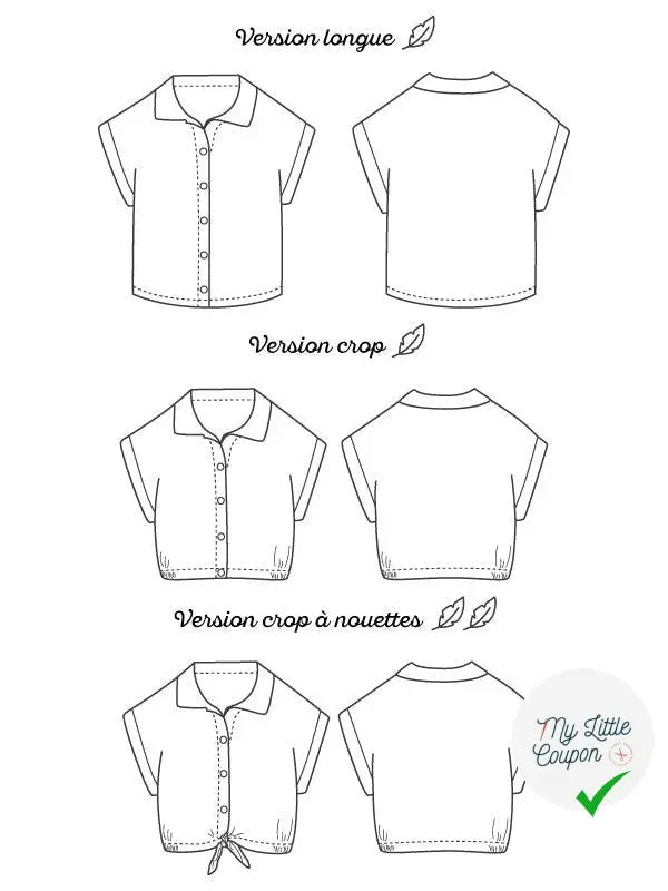 Gabian la chemisette | Du 3 au 12 ans | Marmaï Patterns - My Little Coupon - tissu - coudre