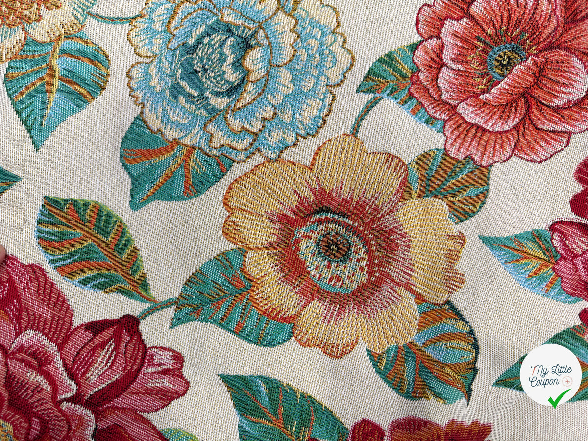 JACQUARD ASHLEY ALLOVER BLANC 160 CM - My Little Coupon