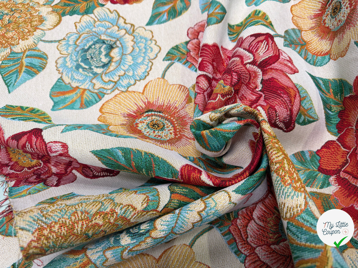 JACQUARD ASHLEY ALLOVER BLANC 160 CM - My Little Coupon
