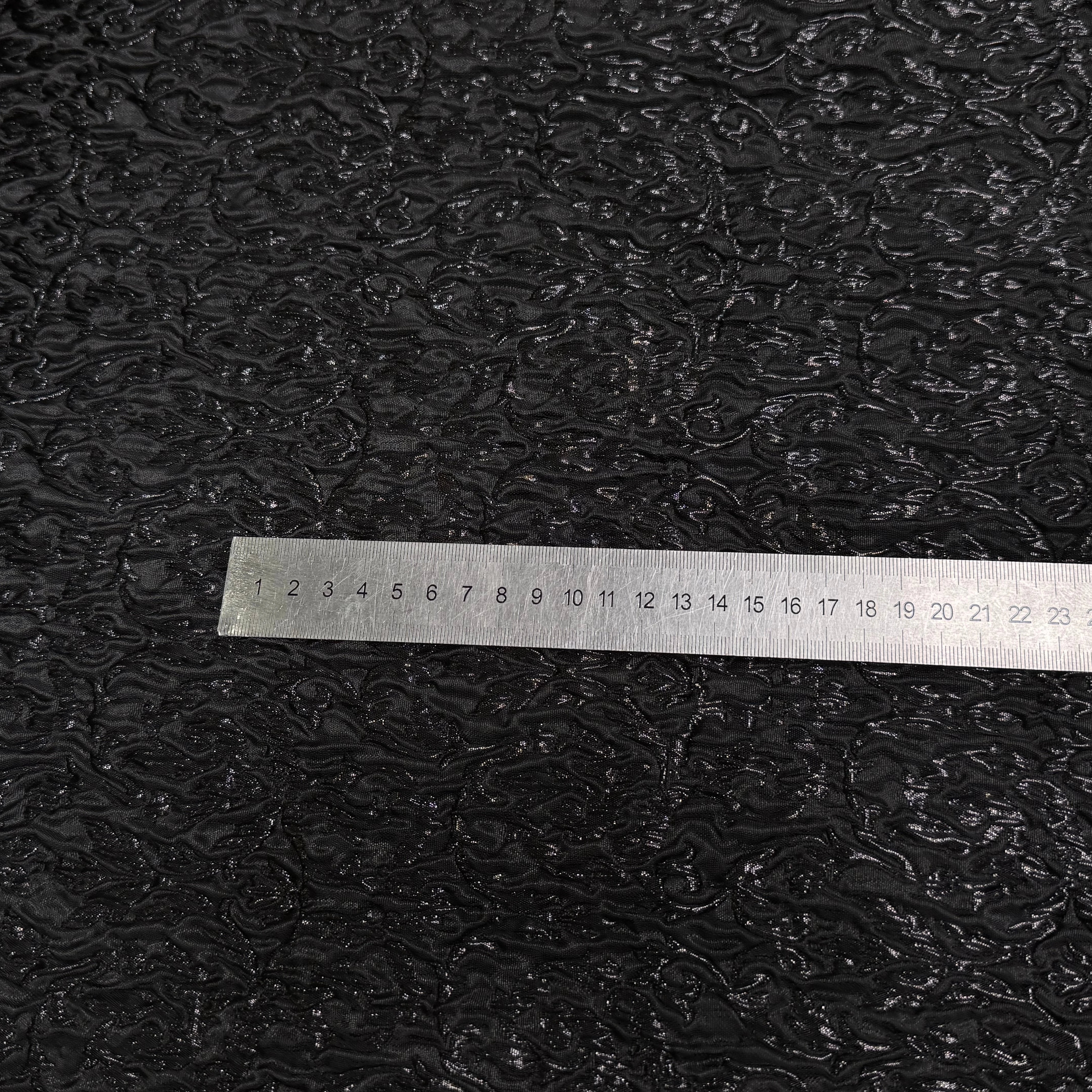 JACQUARD BROCART BLACK 44% VISCOSE - My Little Coupon