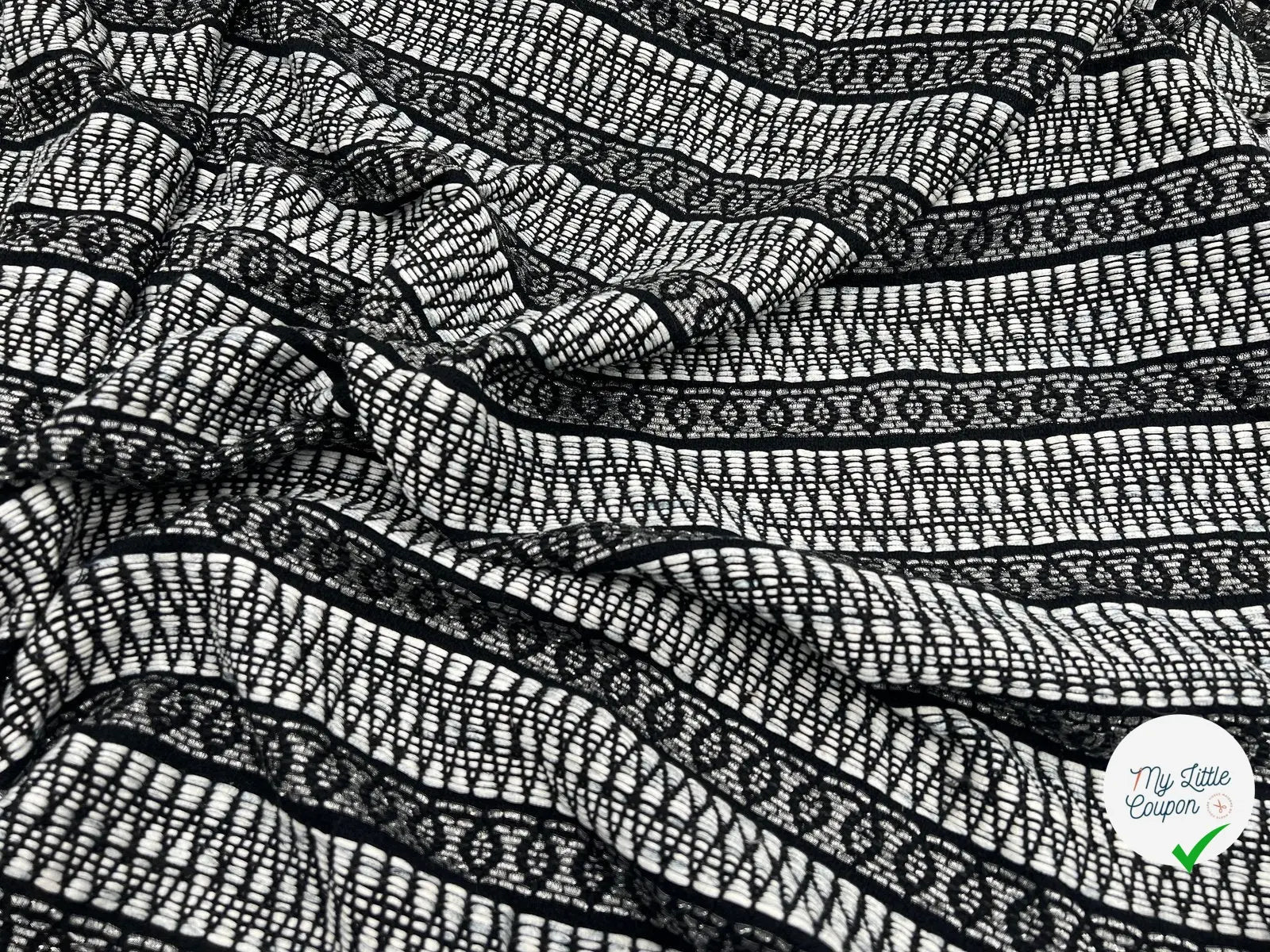 JACQUARD CHENILLE DEFILÉ LOSANGES & REGARDS - My Little Coupon - tissu - coudre