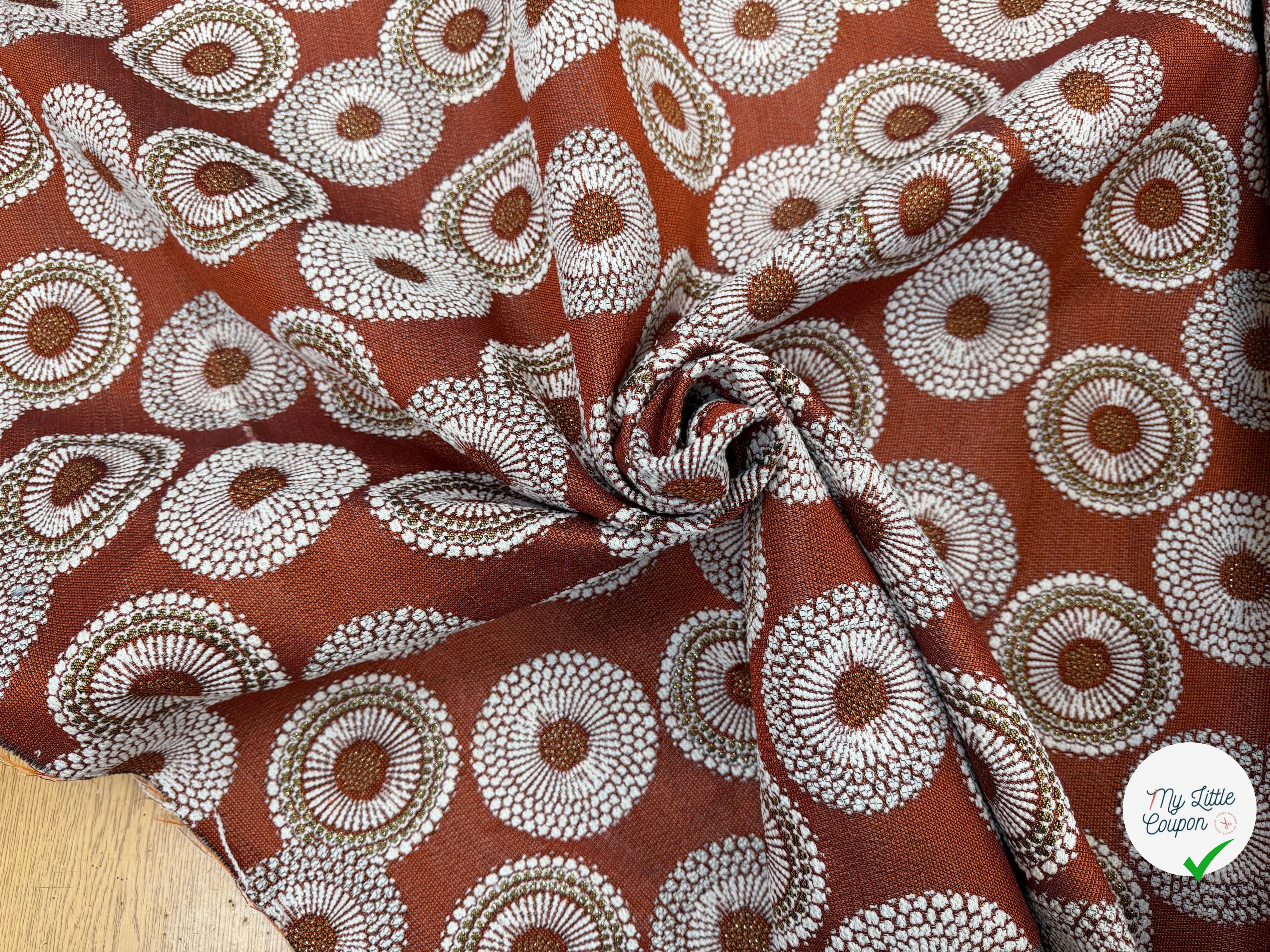 JACQUARD JOJOBA ALLOVER TERRACOTTA 140 CM MADE IN FRANCE 🇫🇷 - My Little Coupon