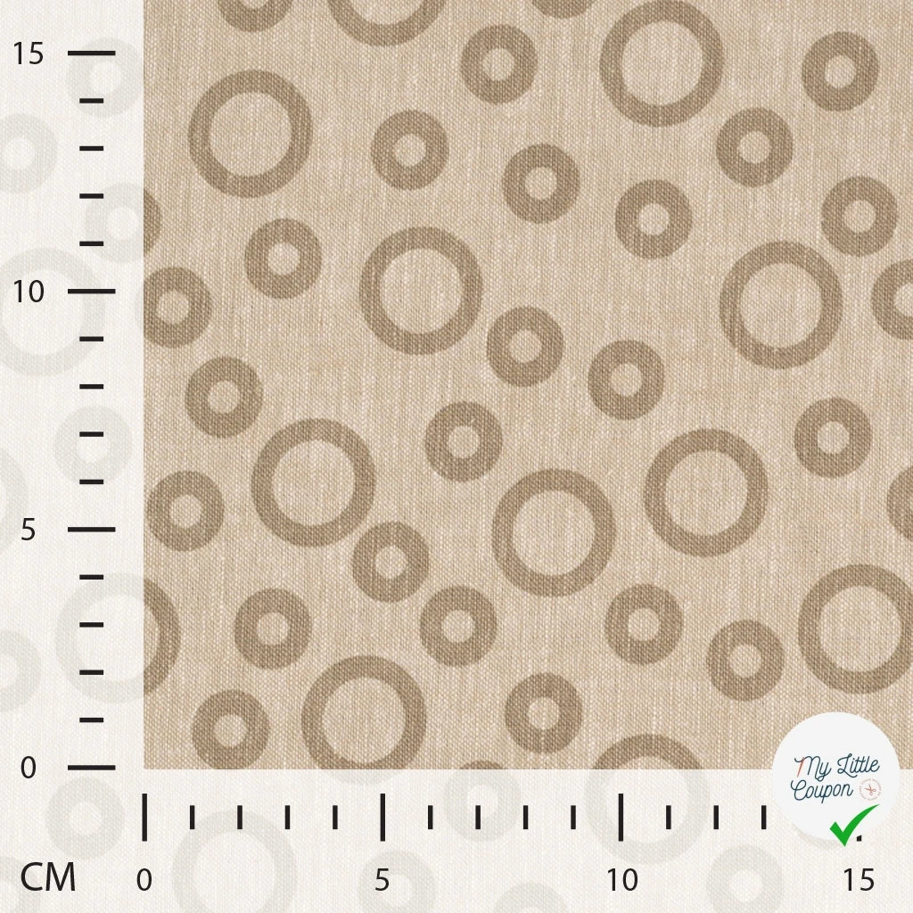JACQUARD LIN COTON CERCLES SABLE — 55% LIN 45% COTON - My Little Coupon