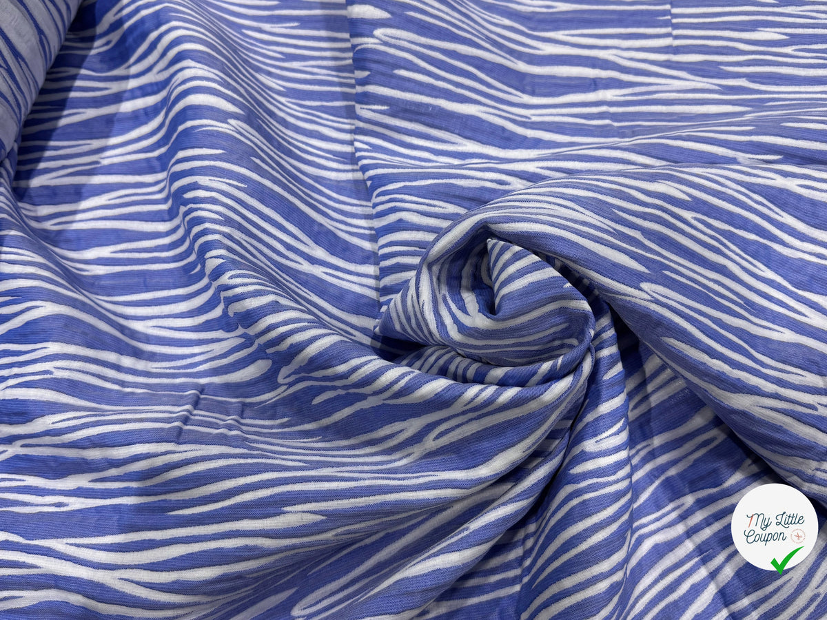 JACQUARD MOTIF ZÈBRE BLEU - My Little Coupon
