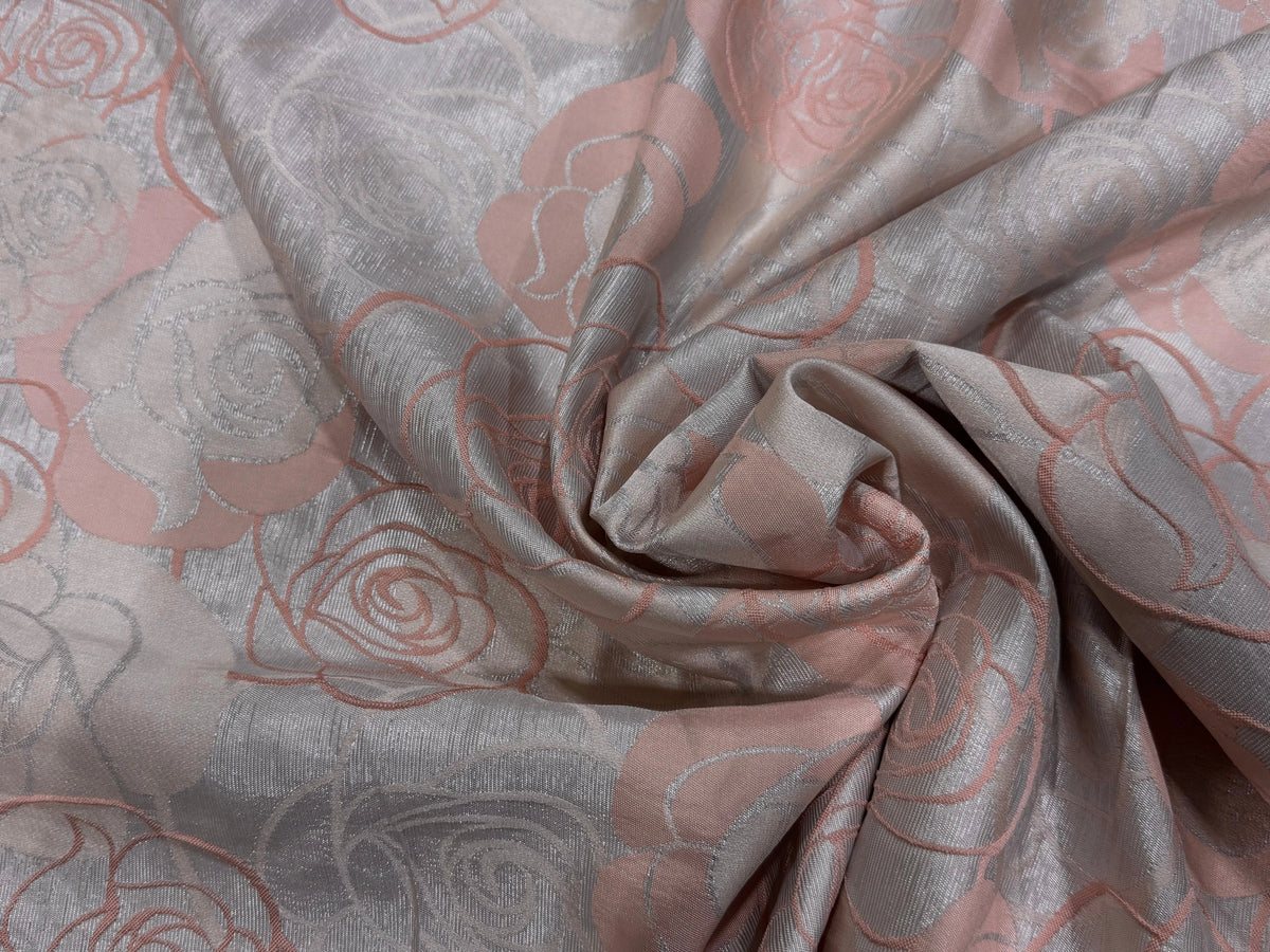 JACQUARD MOTIFS FLORAUX ROSE - My Little Coupon