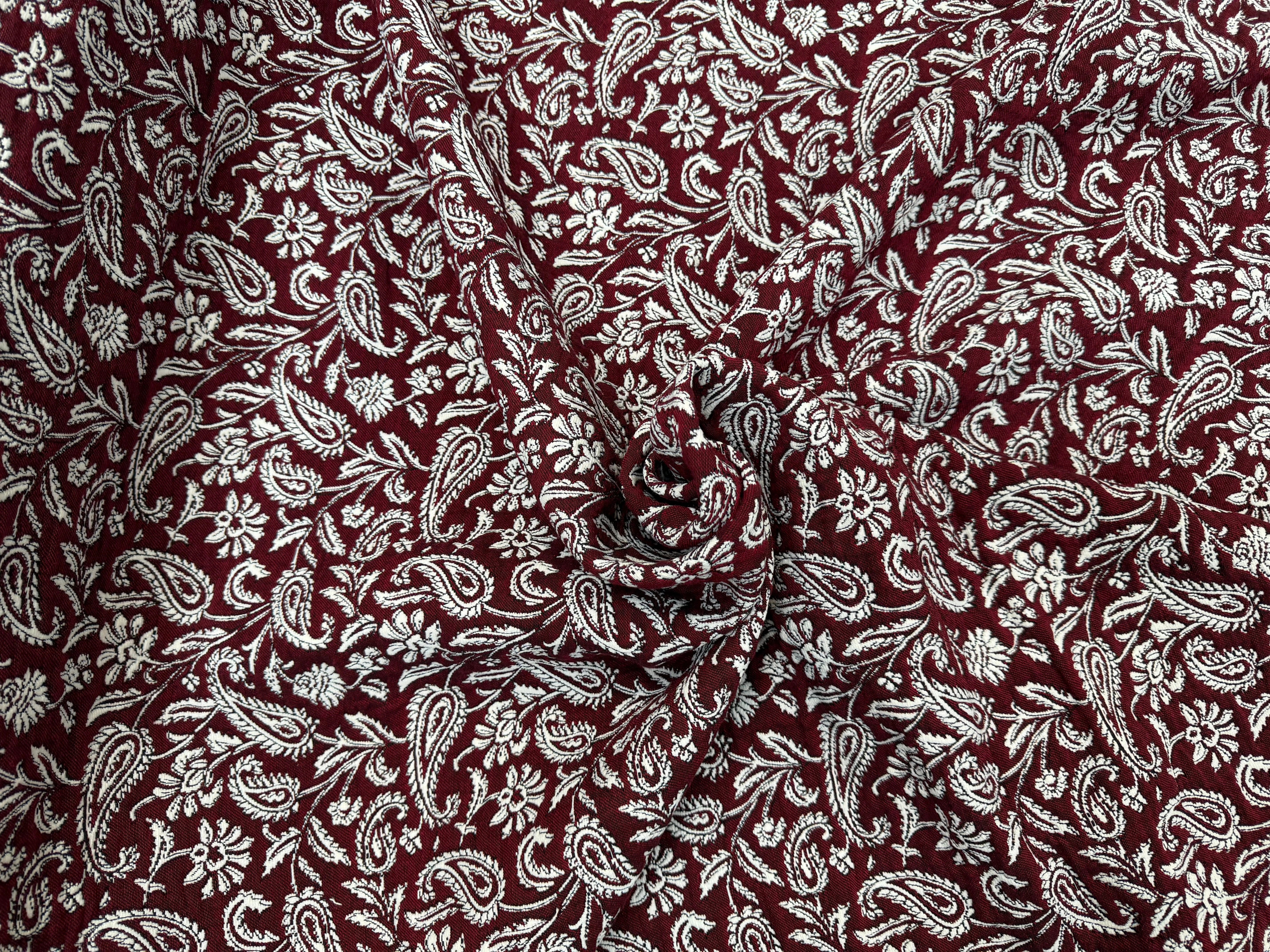 JACQUARD MUMBAI ALLOVER BORDEAUX 140 CM - My Little Coupon