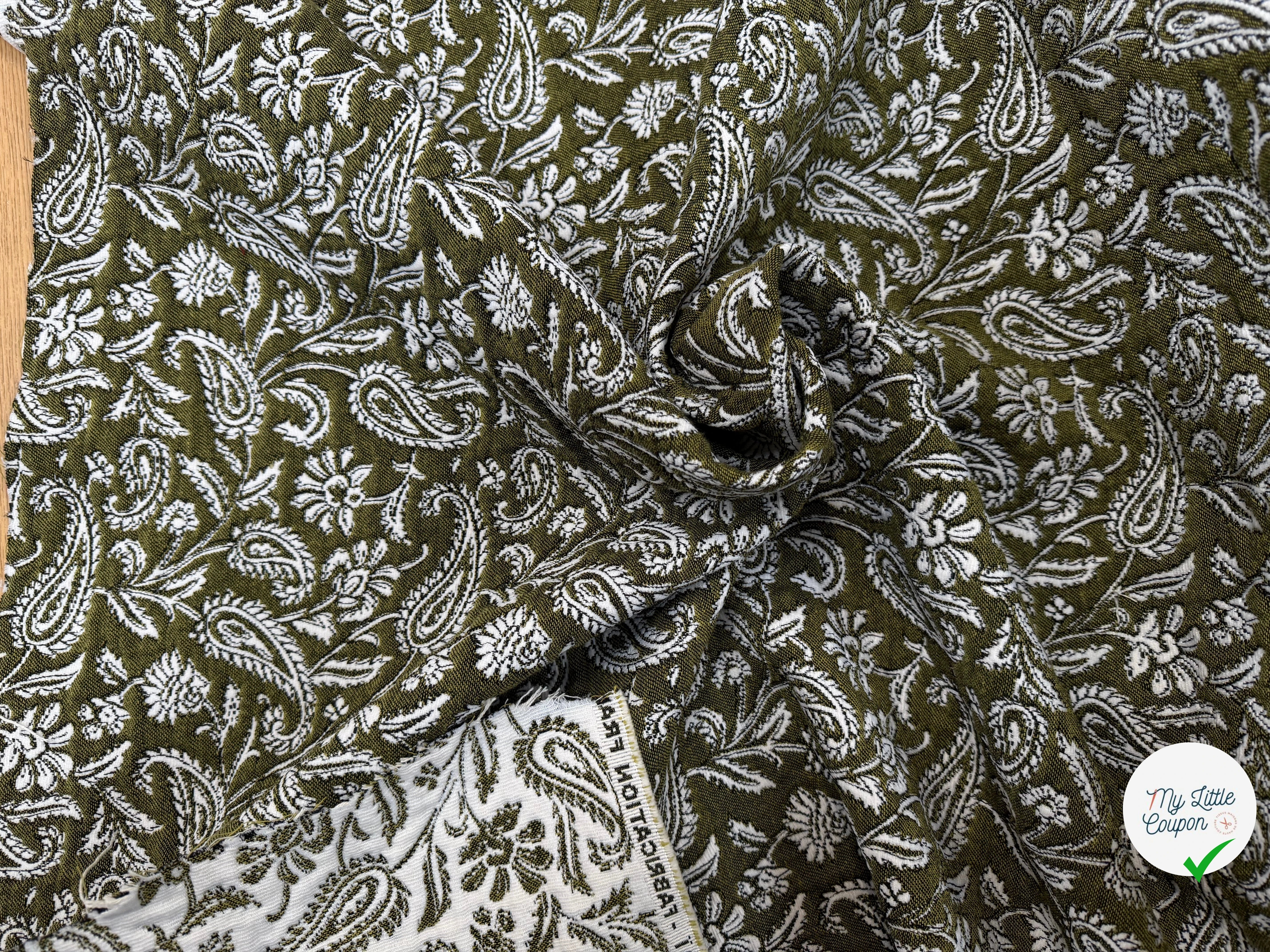 JACQUARD MUMBAI ALLOVER KAKI 140 CM - My Little Coupon